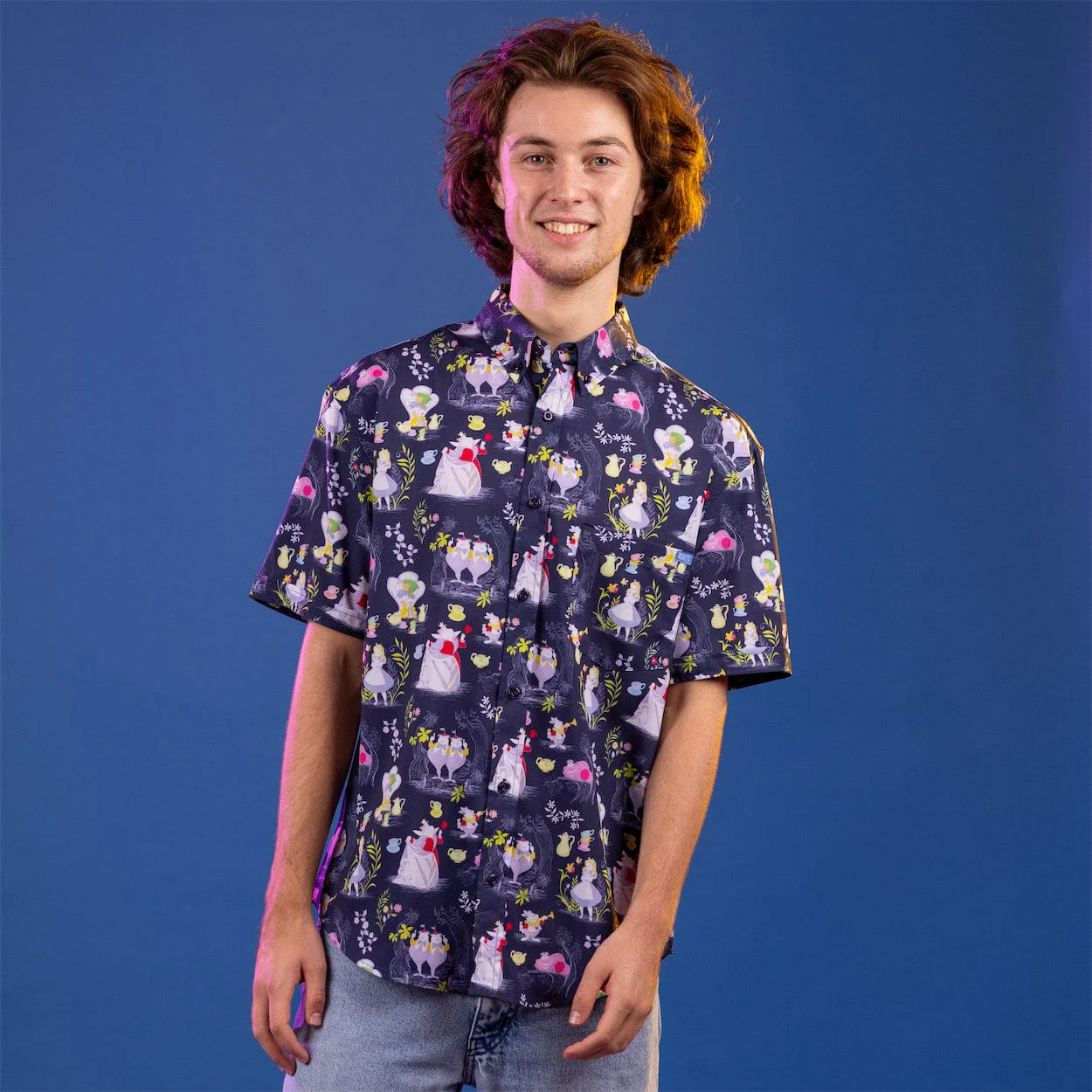 Disney's Alice in Wonderland "Curiouser and Curiouser" - KUNUFLEX Short Sleeve Shirt - Image 3