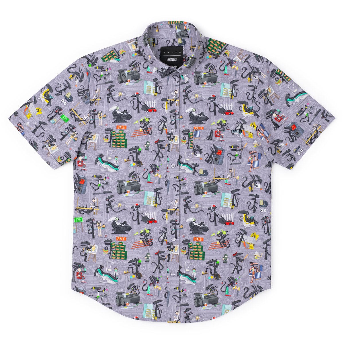Alien "Xenolife" – KUNUFLEX Short Sleeve Shirt - Image 5