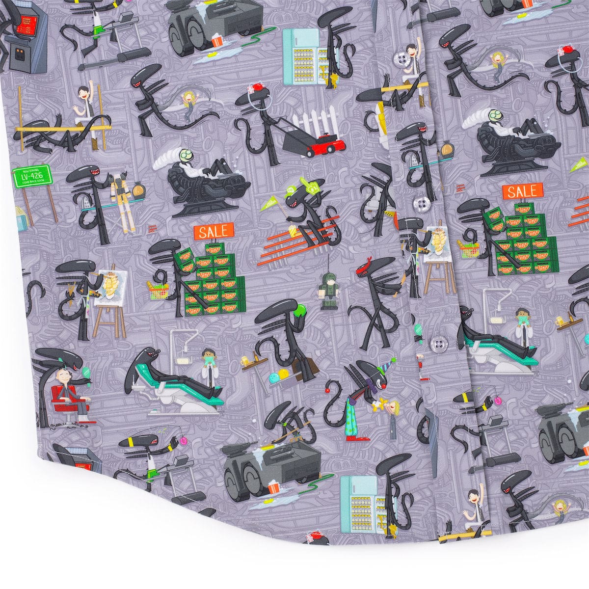 Alien "Xenolife" – KUNUFLEX Short Sleeve Shirt - Image 7