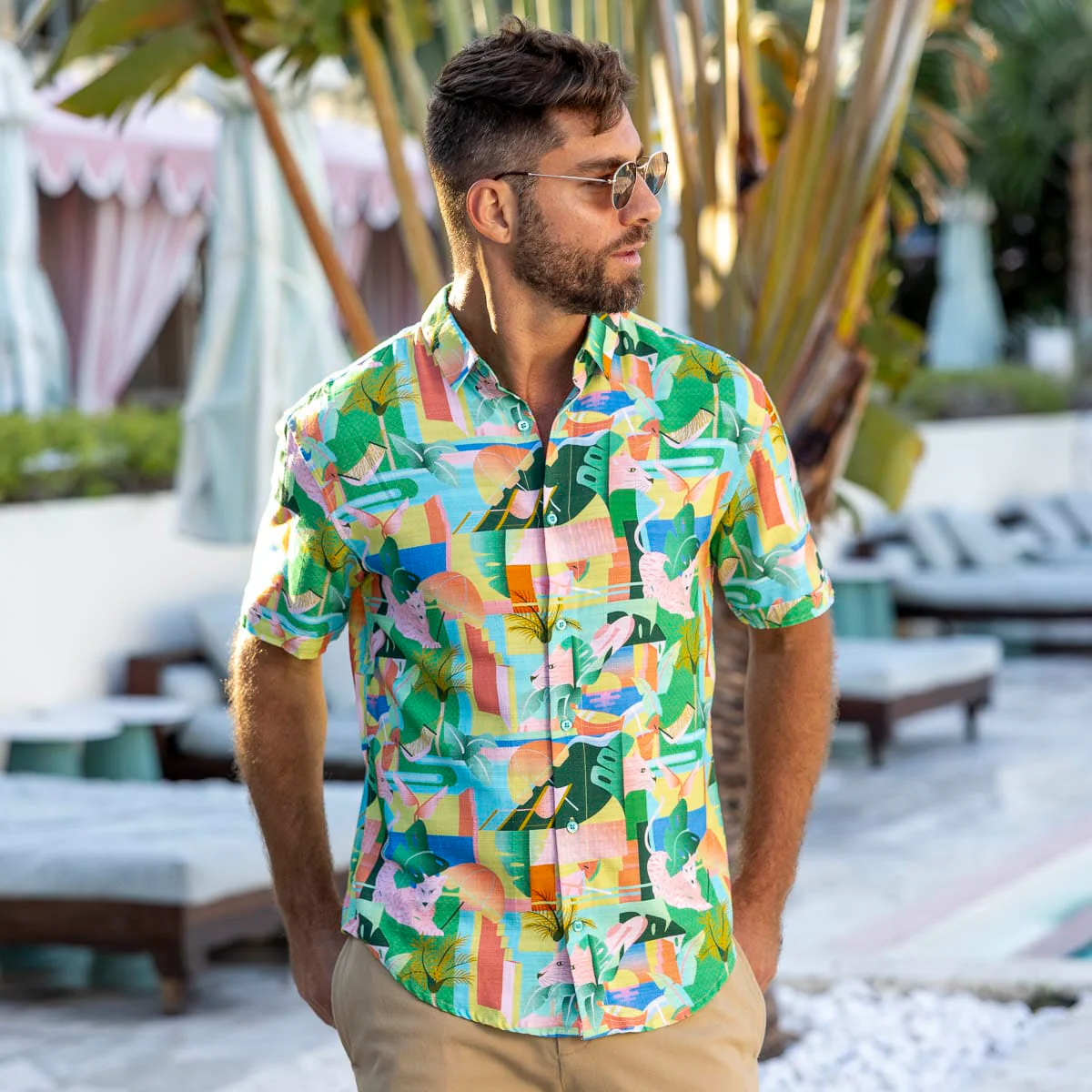 Big Cat Cabana – Bamboo Short Sleeve Shirt - Image 3
