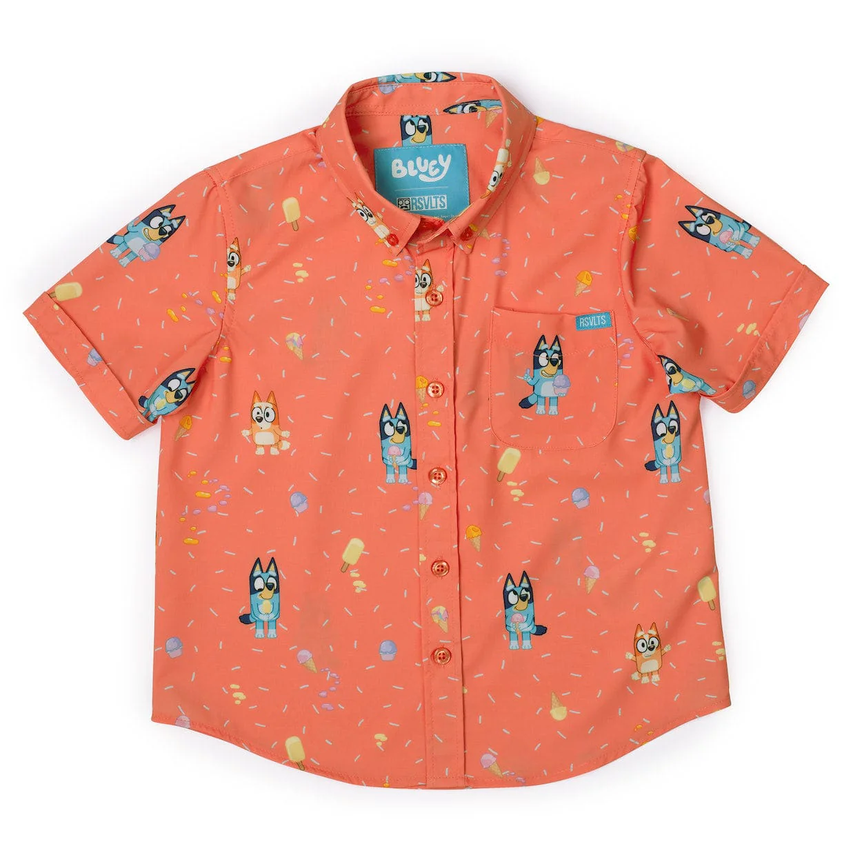 Bluey "Don't Let It Melt" – Preschooler KUNUFLEX Short Sleeve Shirt - Image 2