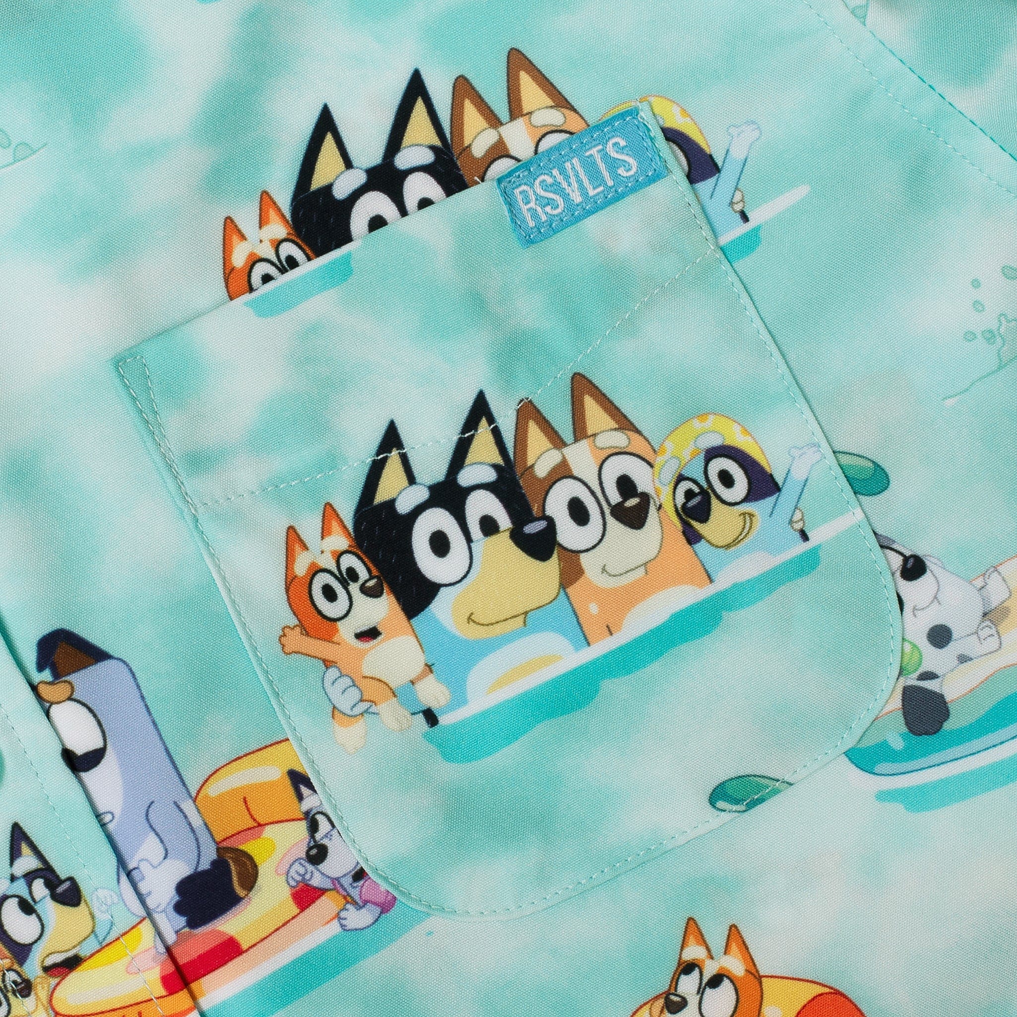 Bluey "Everybody in the Pool" – Youth KUNUFLEX Short Sleeve Shirt - Image 3