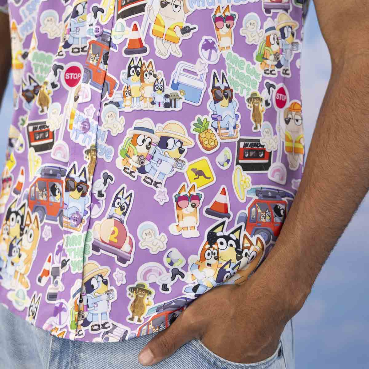 Bluey "Let's Motor" – KUNUFLEX Short Sleeve Shirt - Image 4
