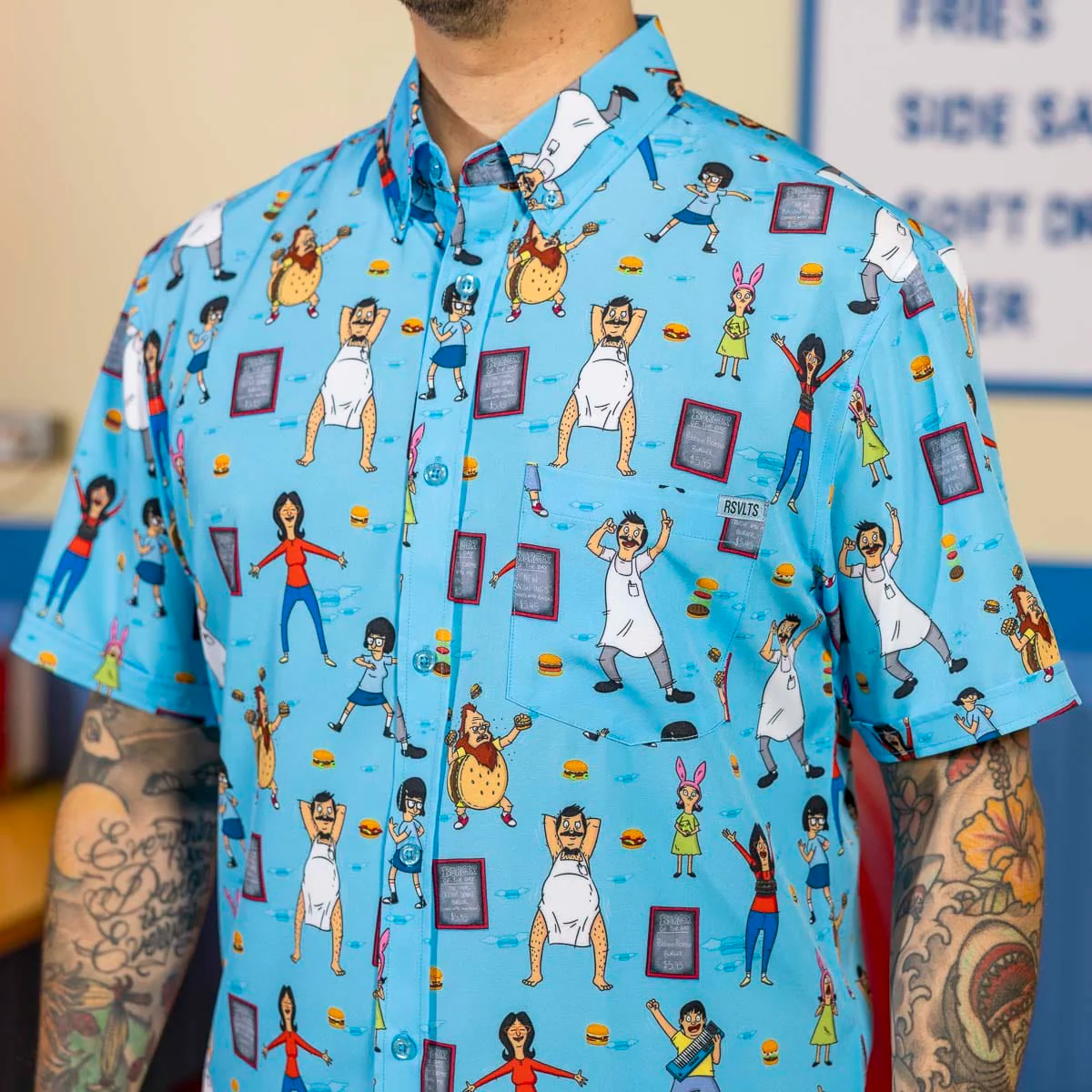 Bob's Burgers "Flippin’ Fantastic" – KUNUFLEX Short Sleeve Shirt - Image 4