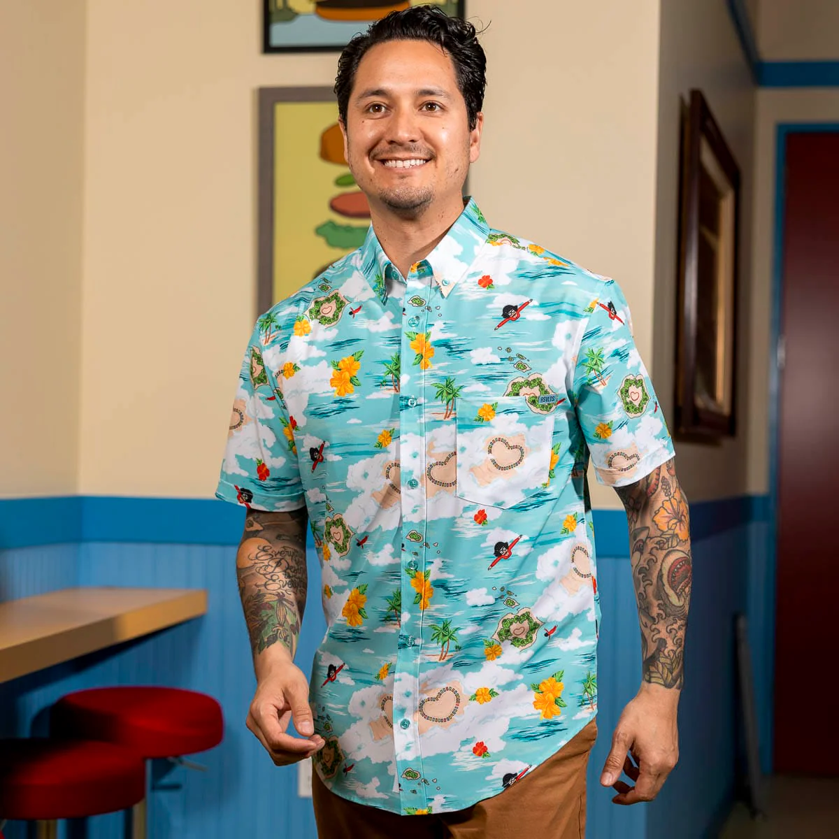 Bob's Burgers "Quickie Kiss-It Island" – KUNUFLEX Short Sleeve Shirt - Image 2