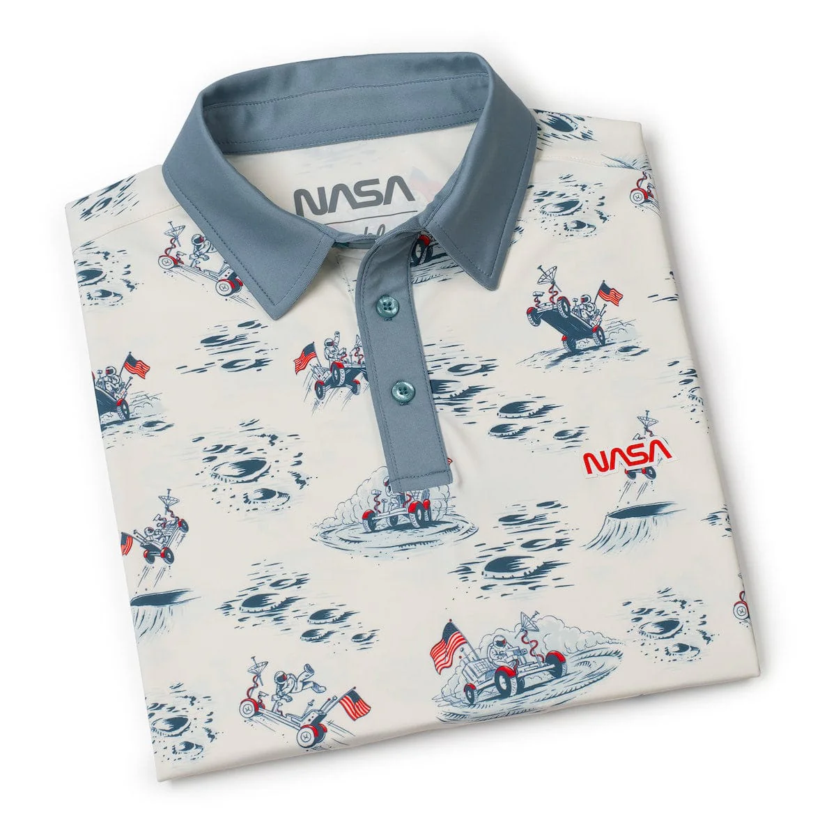 NASA "Moon Buggy (White)" – All-Day Polo - Image 7
