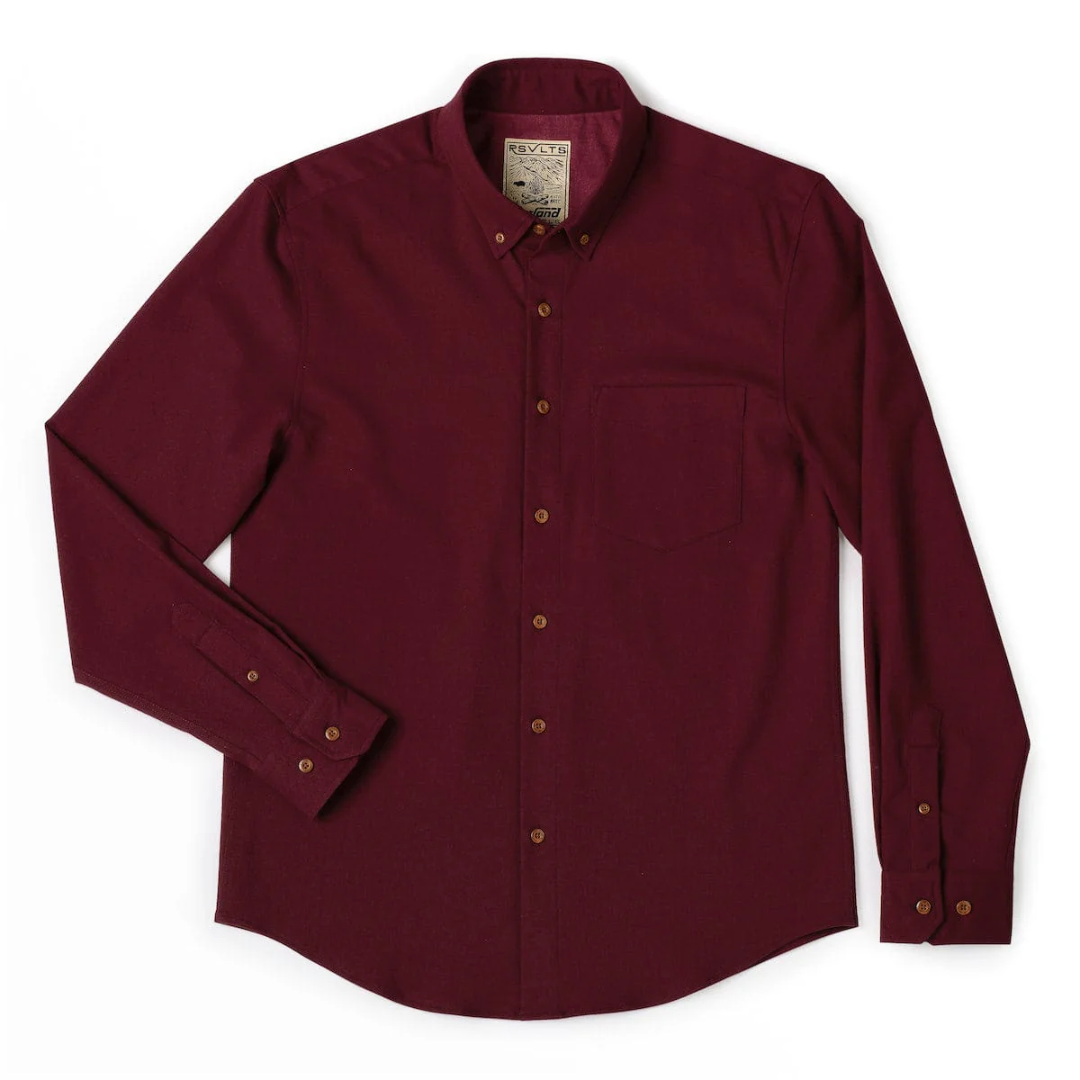 Burgundy – BorlandFlex™ Long Sleeve Flannel (2024 Fit) - Image 2
