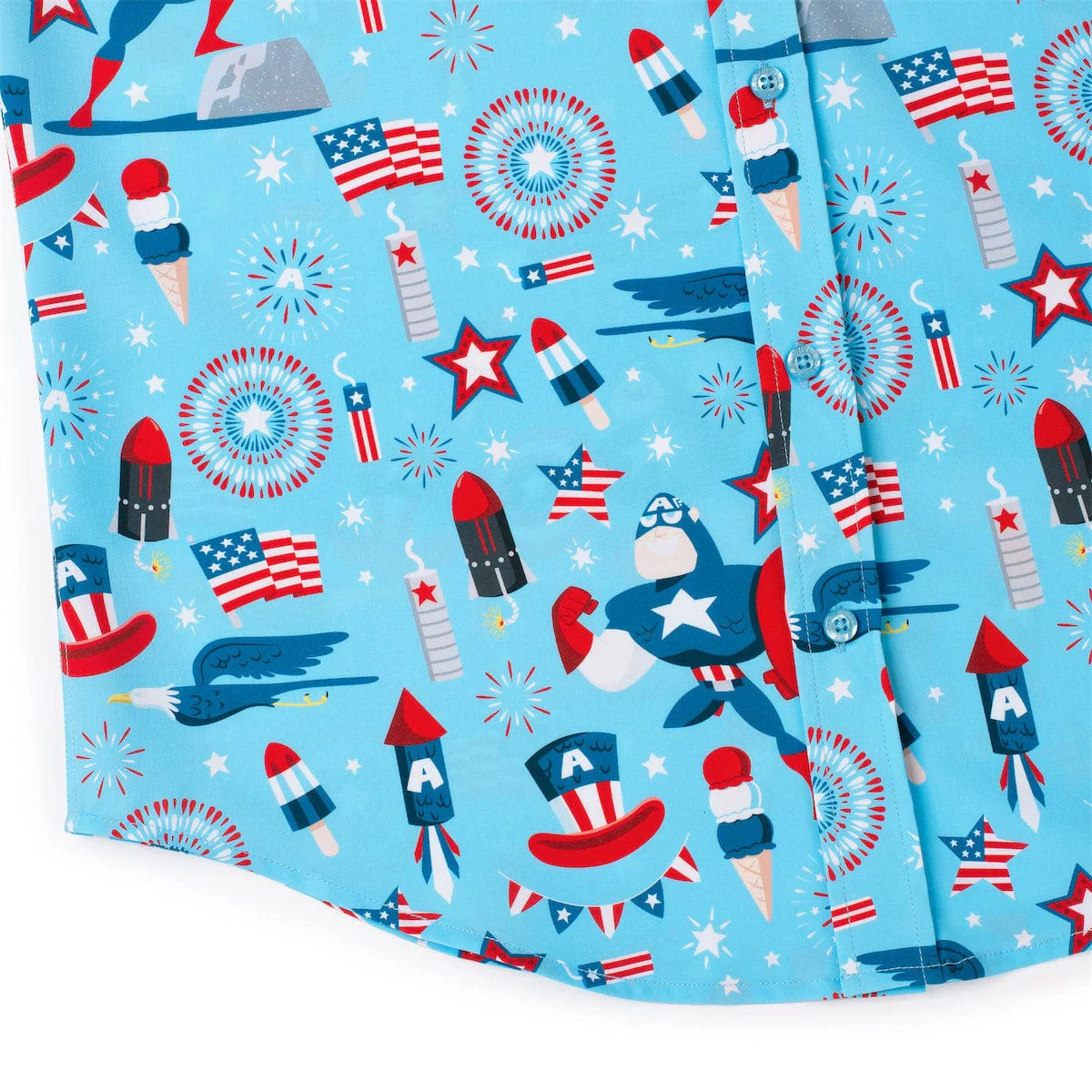 Captain America "Rogers Red Glare" – KUNUFLEX Short Sleeve Shirt - Image 7