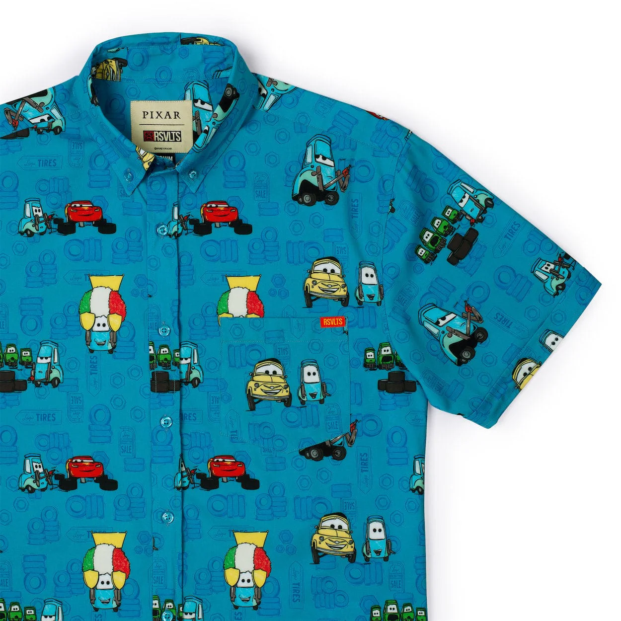 Disney and Pixar Cars "Pit Stop" – KUNUFLEX Short Sleeve Shirt - Image 2