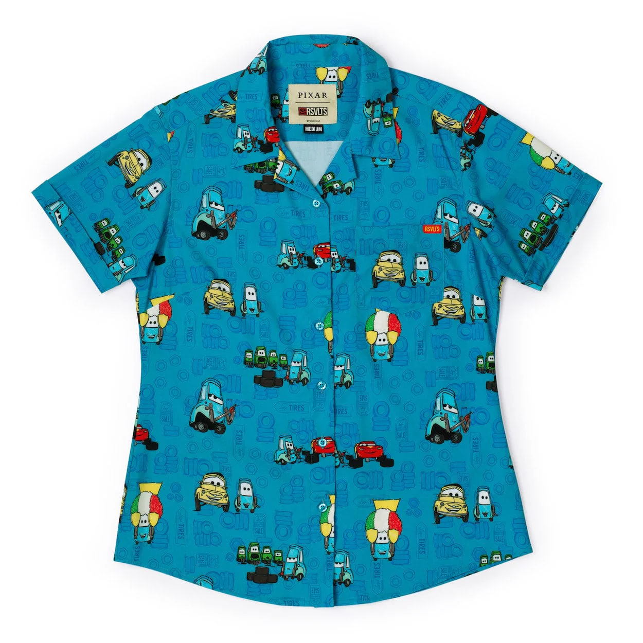 Disney and Pixar Cars "Pit Stop" – Women's KUNUFLEX Short Sleeve Shirt