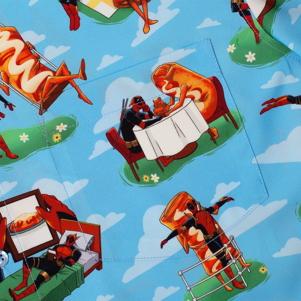 Deadpool "Chimichanga Dreams" – KUNUFLEX Short Sleeve Shirt - Image 3