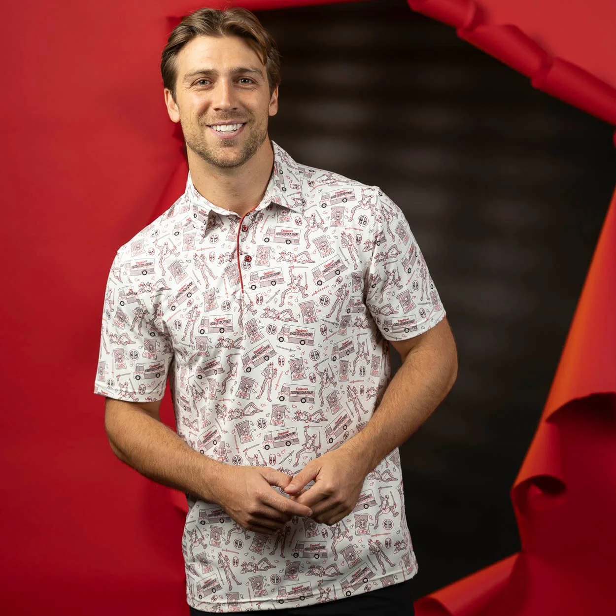 Deadpool "Chips and Chimi" – All Day Polo - Image 4