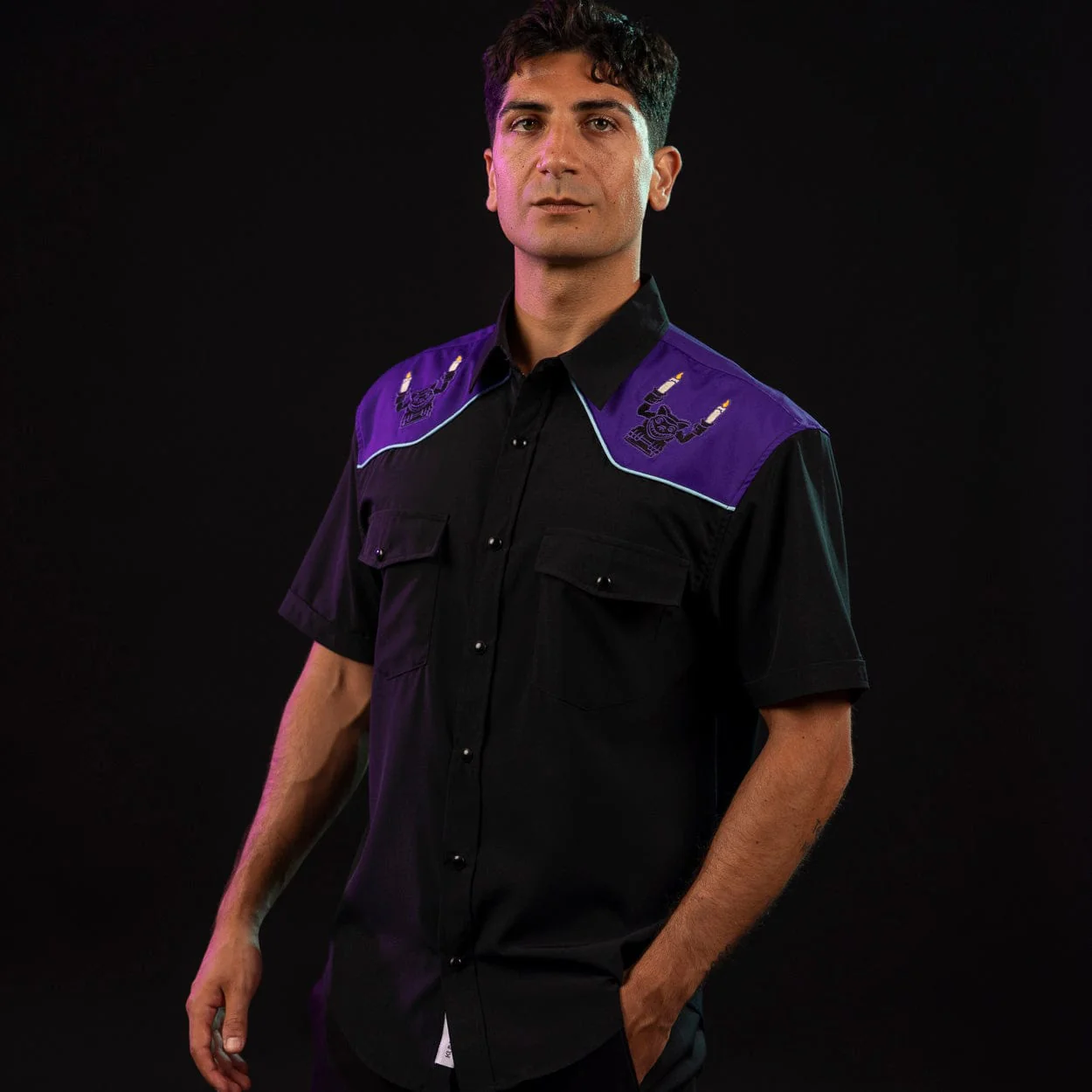 Disney’s Haunted Mansion “Fright This Way” – Roper Short Sleeve Shirt - Image 3