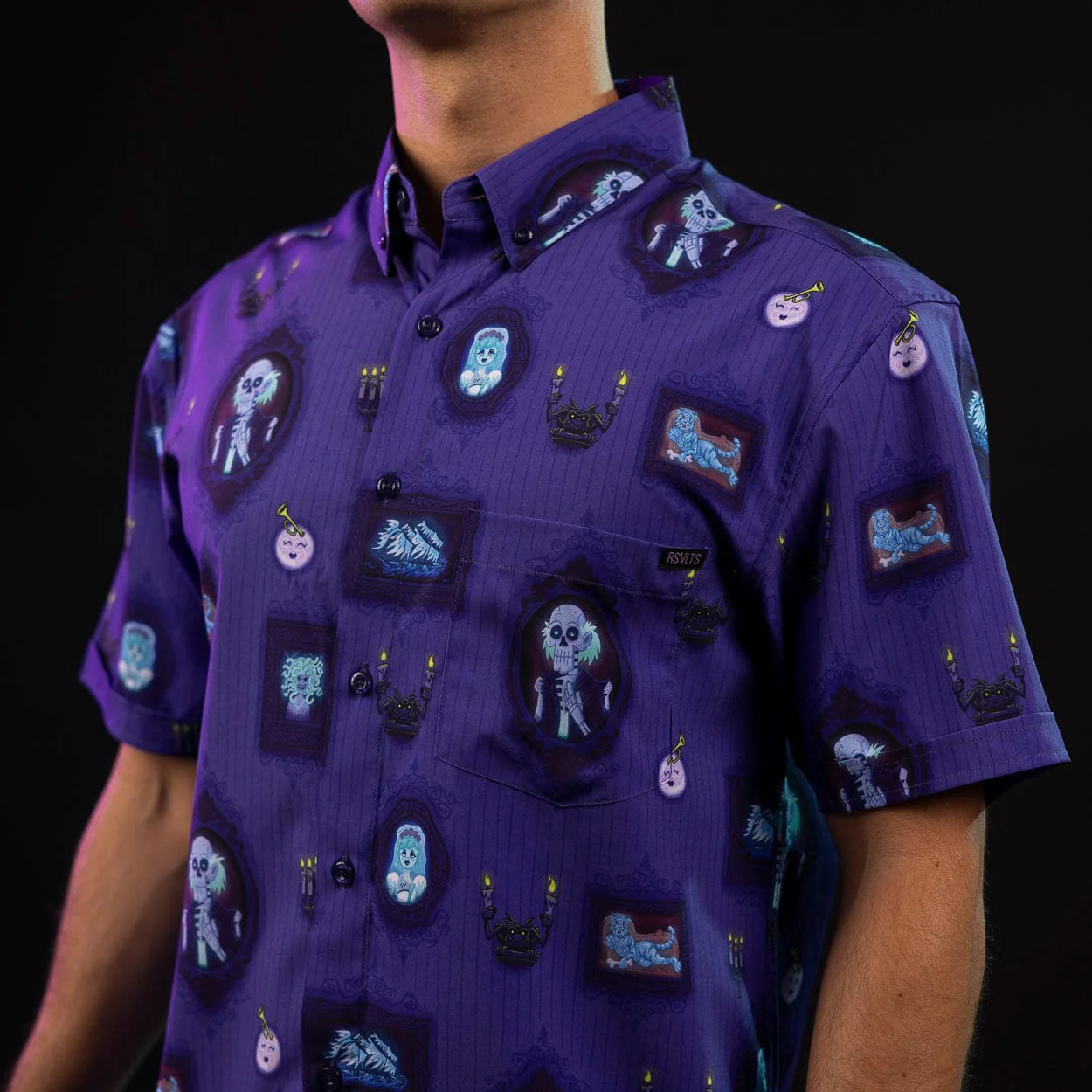 Disneyâs Haunted Mansion âGhostly Galleryâ â KUNUFLEX Short Sleeve Shirt