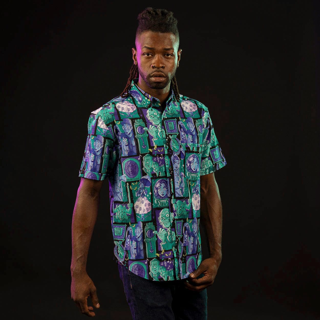 Disneyâs Haunted Mansion âHaunted Houseguests" â KUNUFLEX Short Sleeve Shirt - Image 4