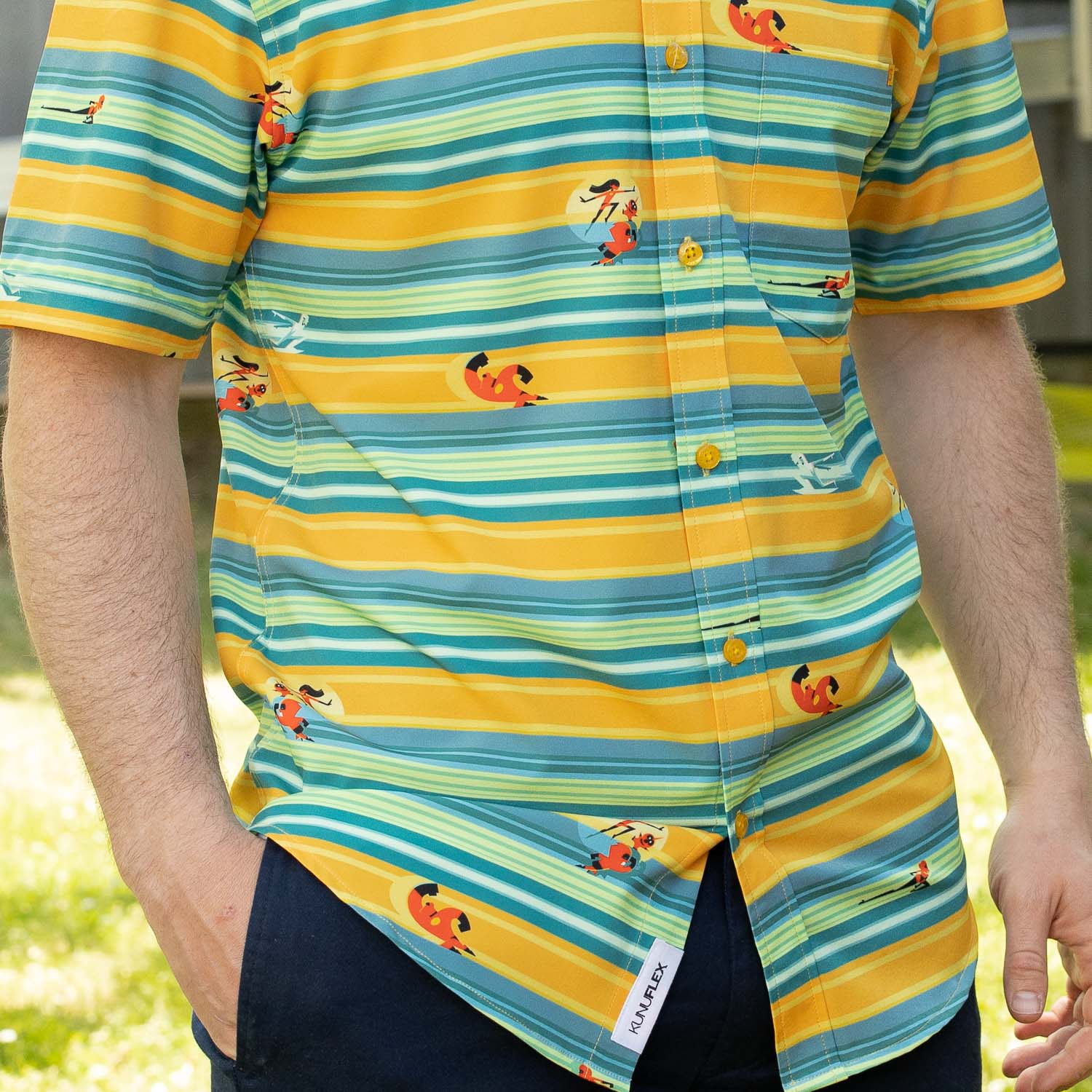 Disney and Pixar The Incredibles "Never Look Back" – KUNUFLEX Short Sleeve Shirt - Image 7