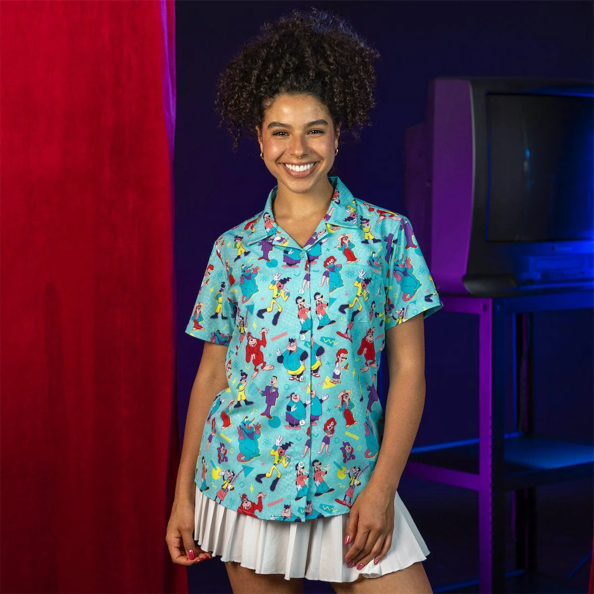 Disney’s A Goofy Movie "The Whole Goofin' Gang" – Women's KUNUFLEX Short Sleeve Shirt - Image 7