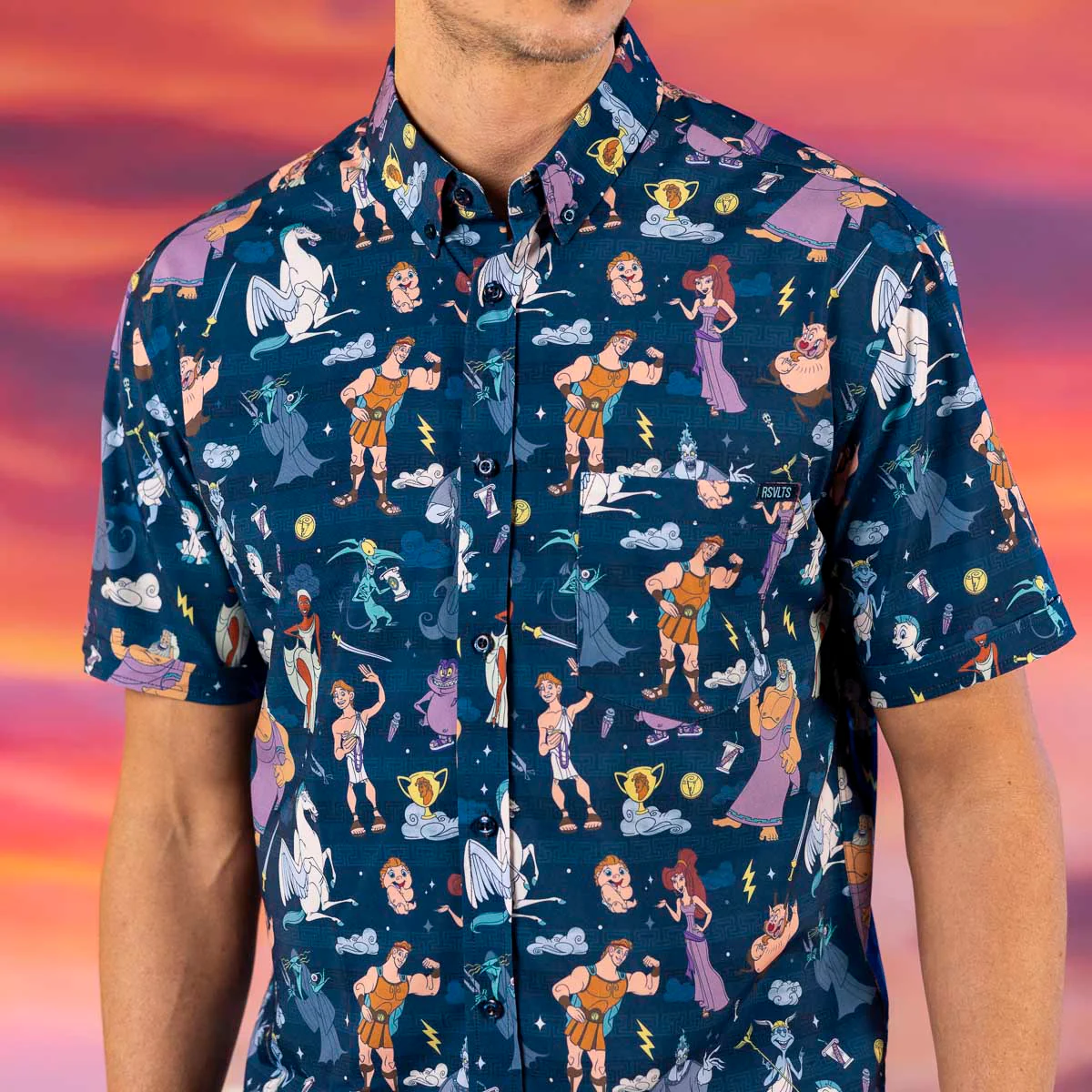 Disney’s Hercules "Grecian Gallery" – KUNUFLEX Short Sleeve Shirt - Image 4