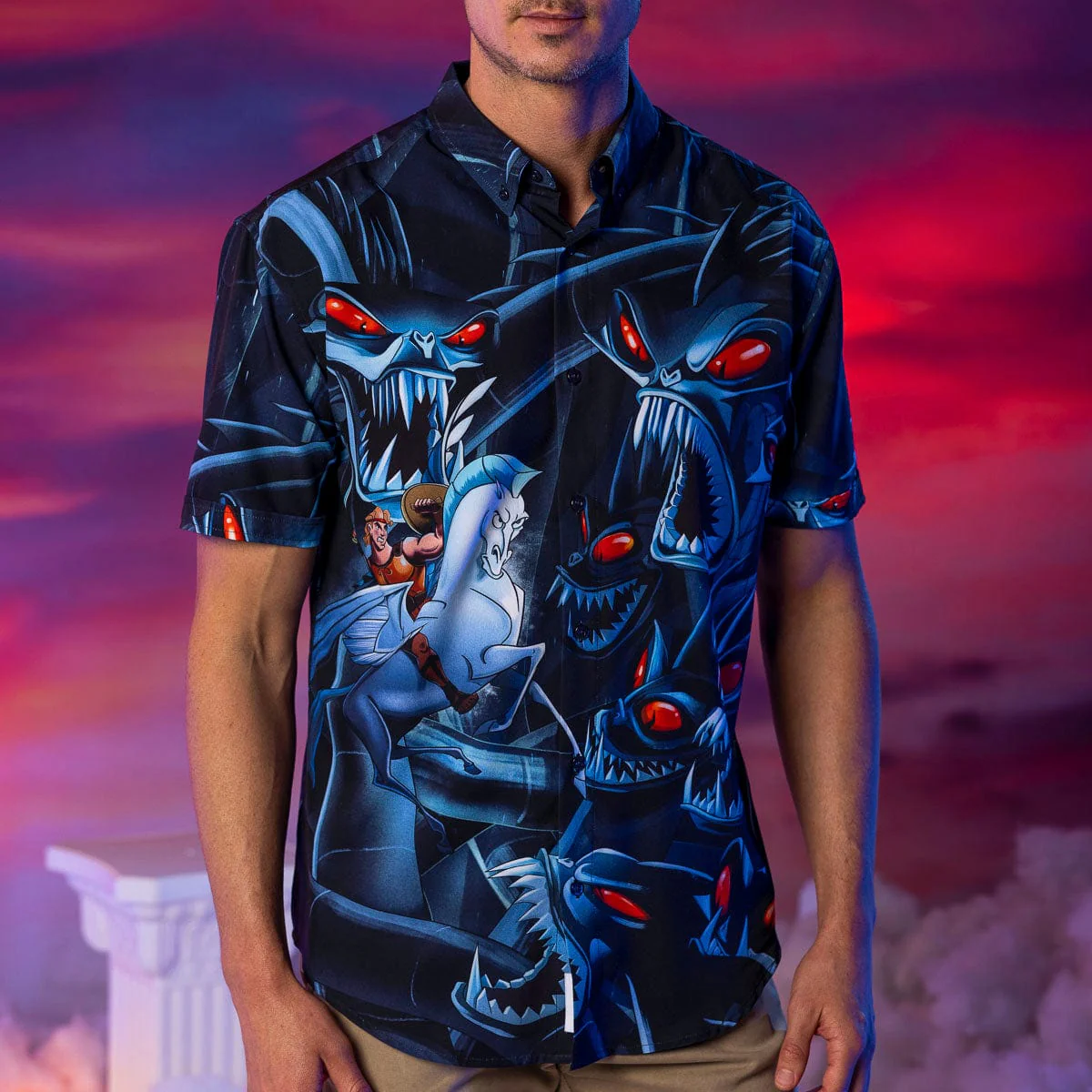 Disney’s Hercules "Herc vs. Hydra" – KUNUFLEX Short Sleeve Shirt - Image 2