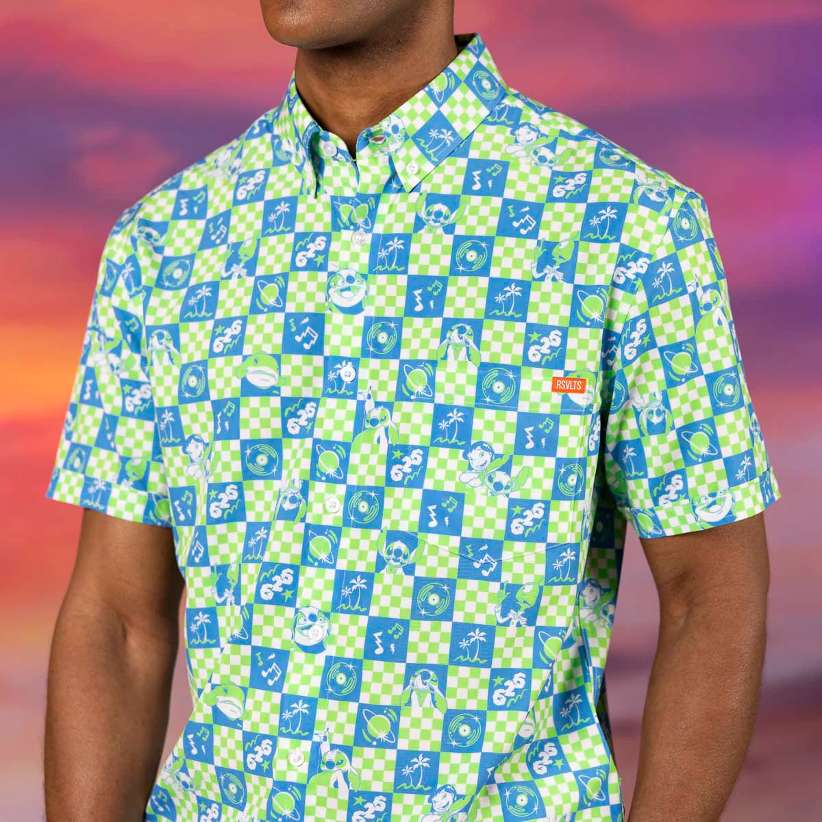 Disney's Lilo & Stitch "Galactic Groovin'" – KUNUFLEX Short Sleeve Shirt  - Image 4