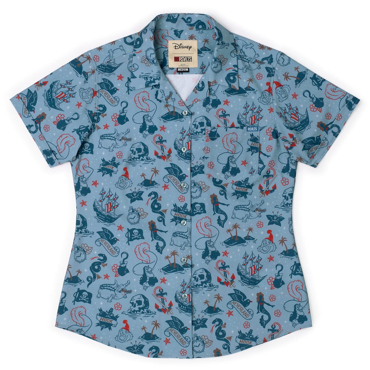 Disney's Peter Pan "Hook’d It" – Women's KUNUFLEX Short Sleeve Shirt - Image 2