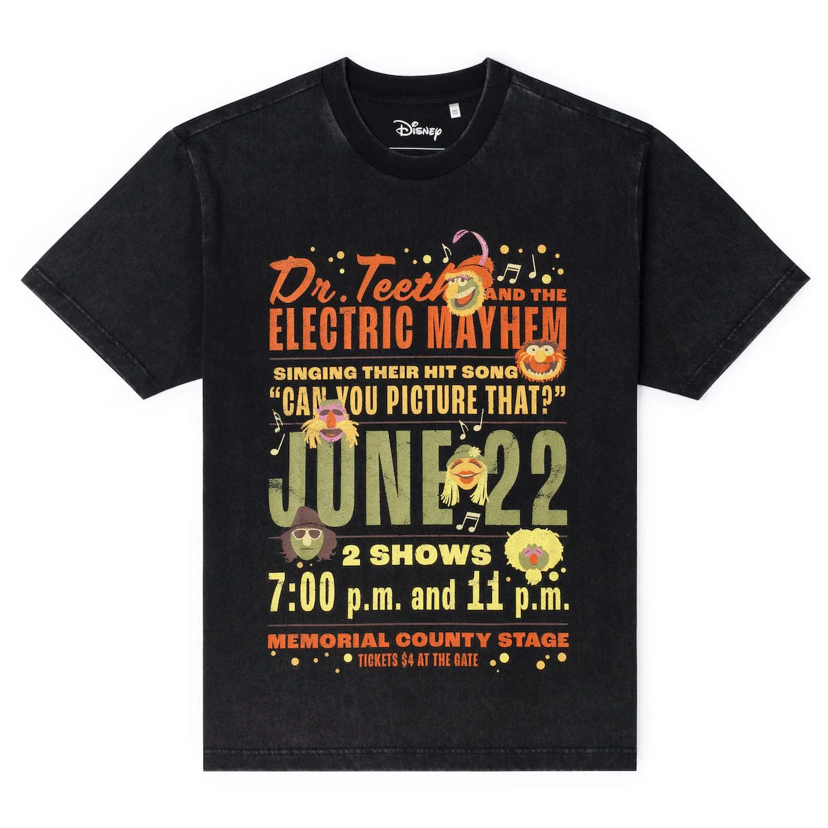 Disney's The Muppets "Dr. Teeth Live in Concert!" – Vintage Crewneck Tee