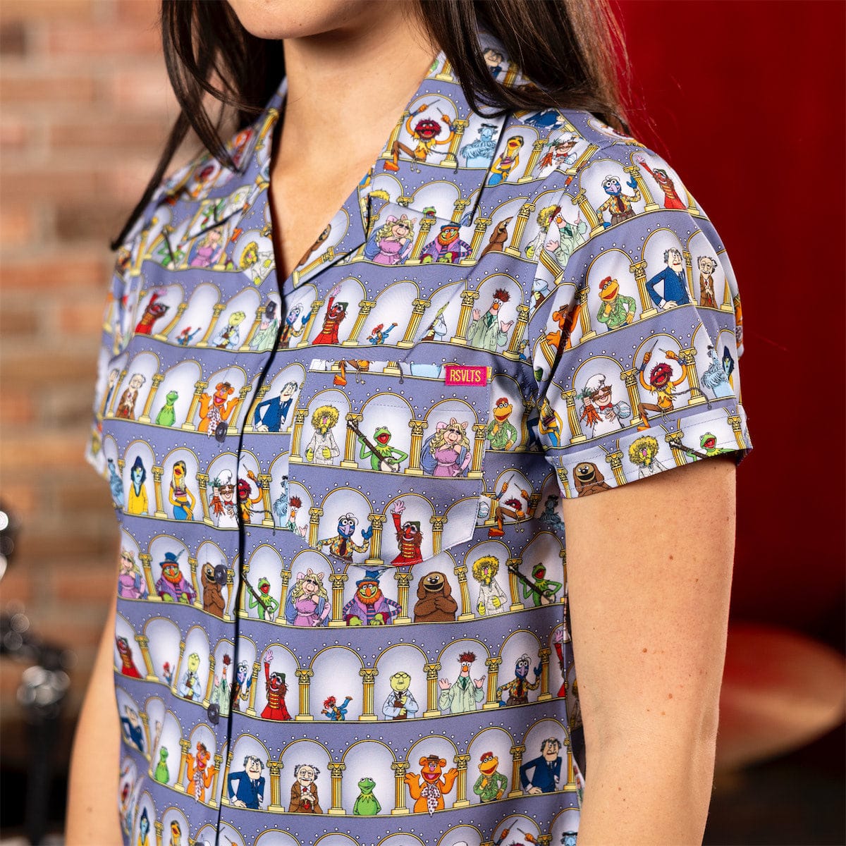 Disney's The Muppets "Light the Lights" – Women's KUNUFLEX Short Sleeve Shirt - Image 3