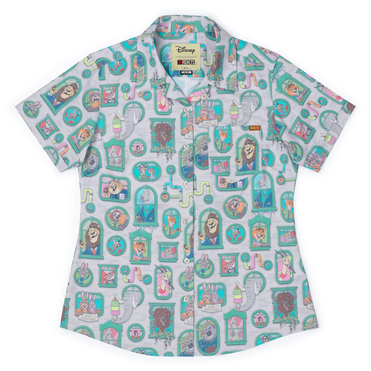 Disney's Zootopia "Mammal Metropolis" – Women's KUNUFLEX Short Sleeve Shirt - Image 2