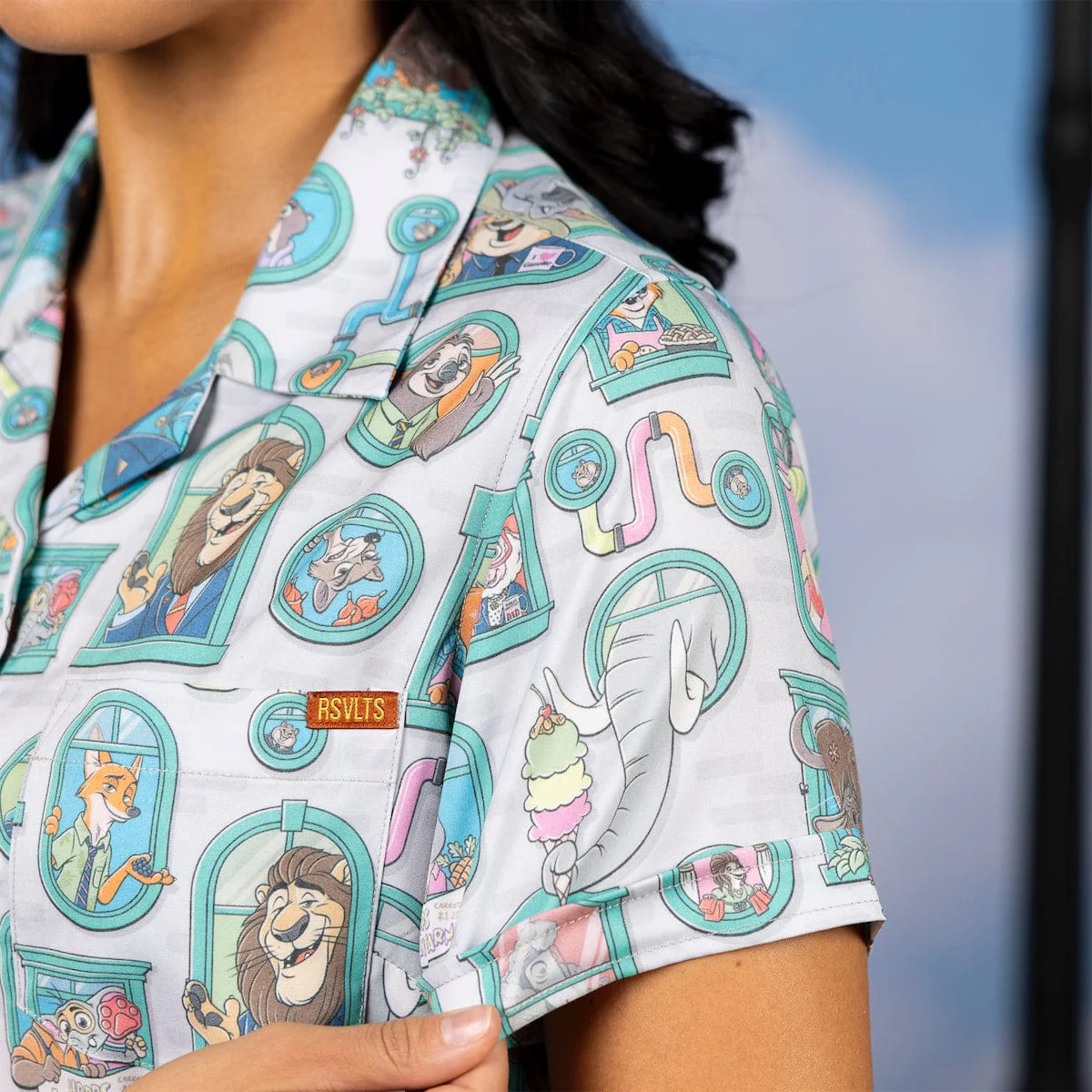 Disney's Zootopia "Mammal Metropolis" – Women's KUNUFLEX Short Sleeve Shirt - Image 5
