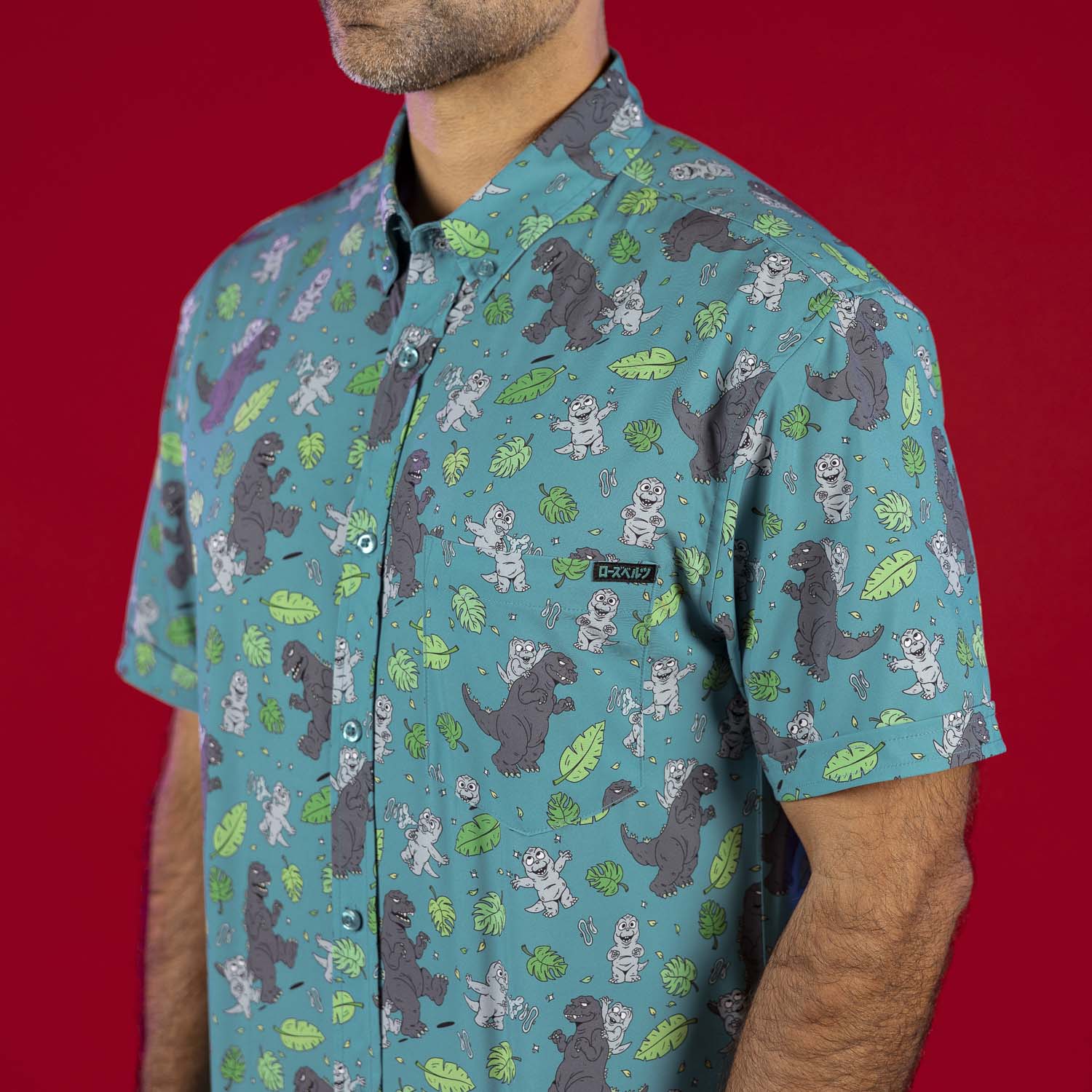 Godzilla "Minilla Mania!" – KUNUFLEX Short Sleeve Shirt - Image 4