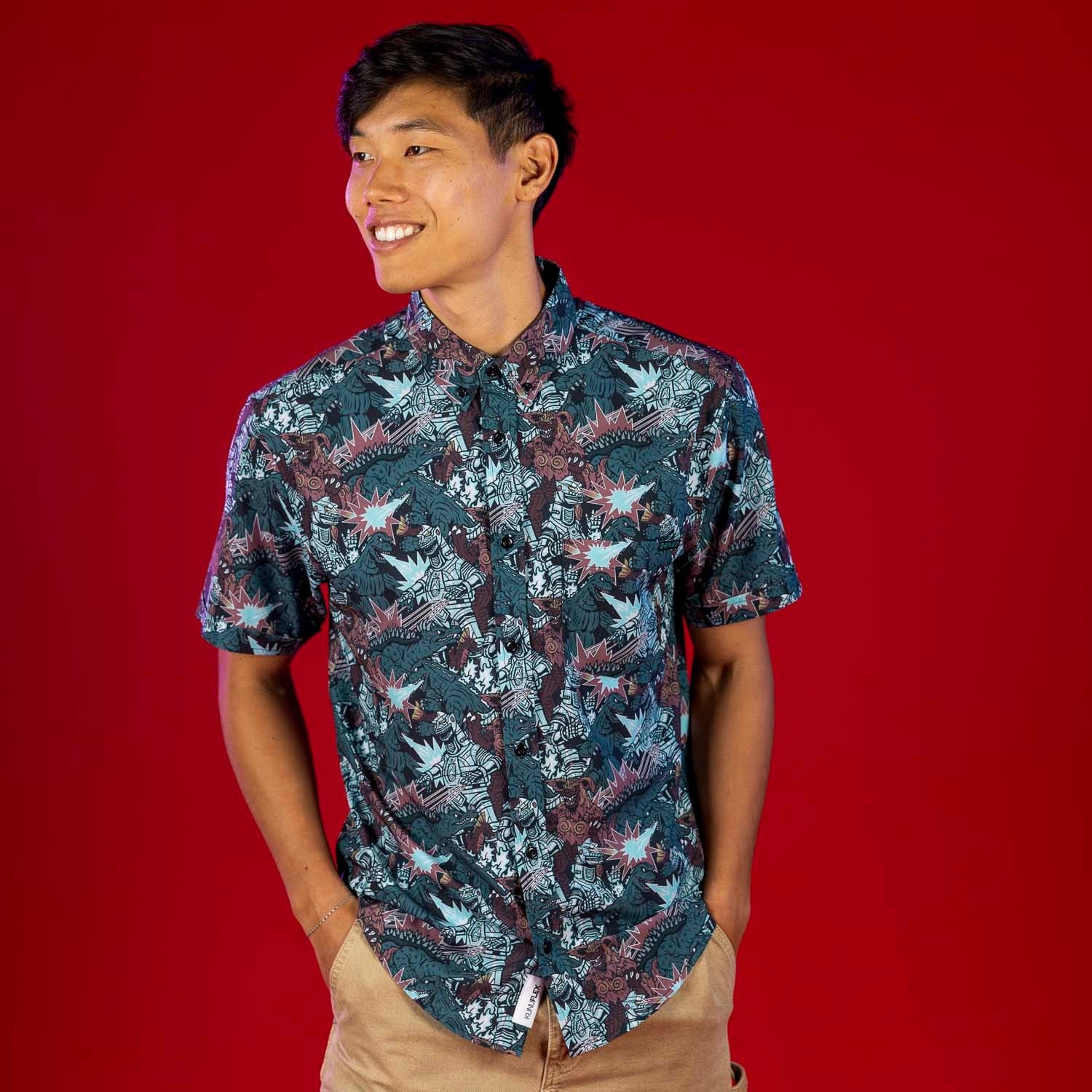 Godzilla "Monsters and Mecha" – KUNUFLEX Short Sleeve Shirt - Image 2