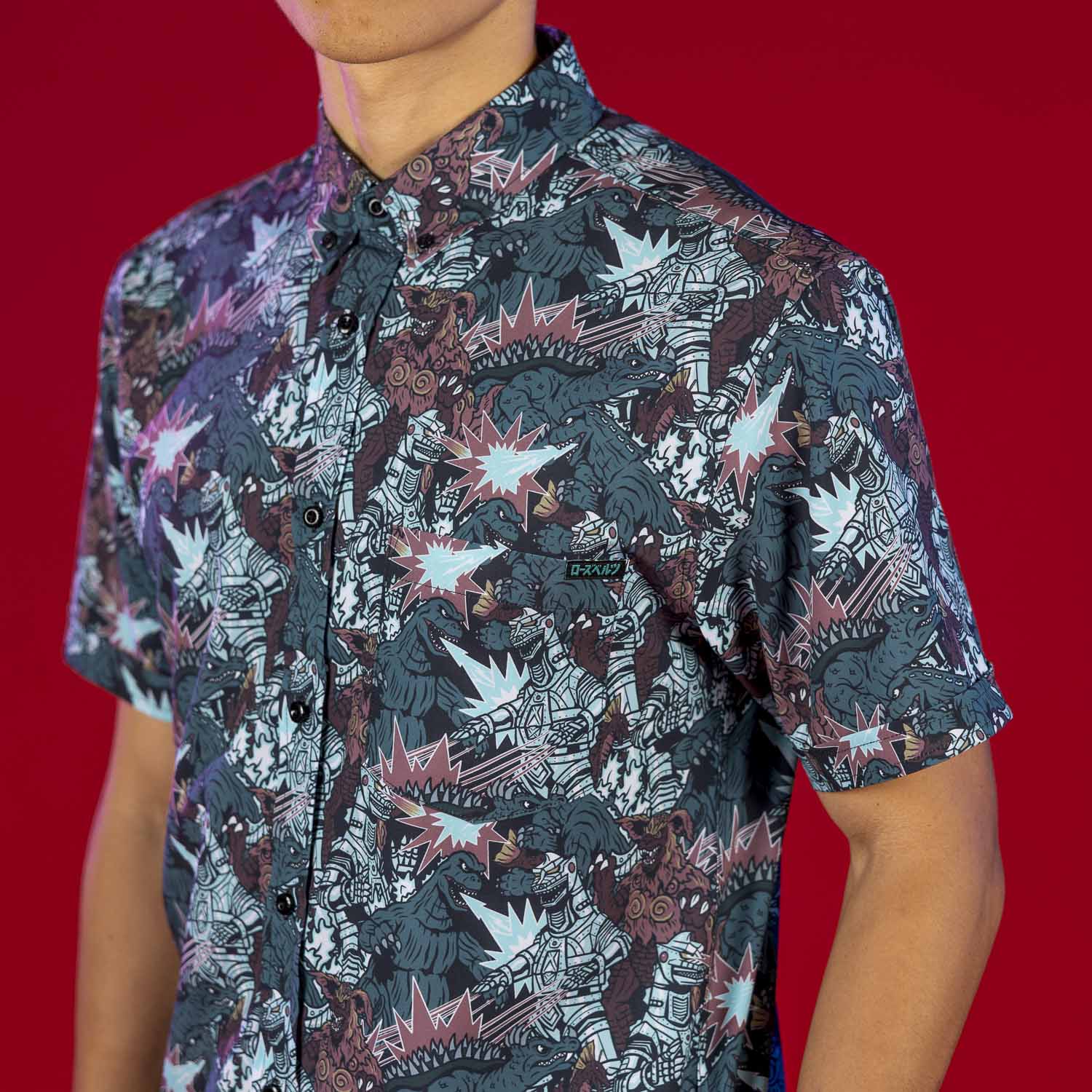 Godzilla "Monsters and Mecha" – KUNUFLEX Short Sleeve Shirt - Image 4