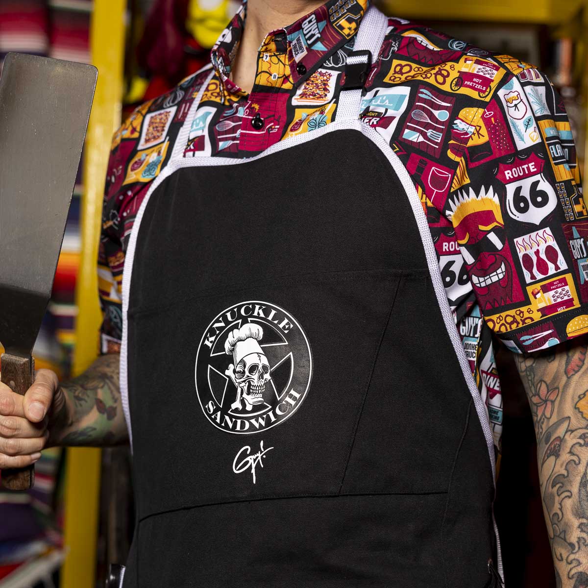 Guy Fieri "Knuckle Sandwich" – Ultimate Grilling Apron - Image 4