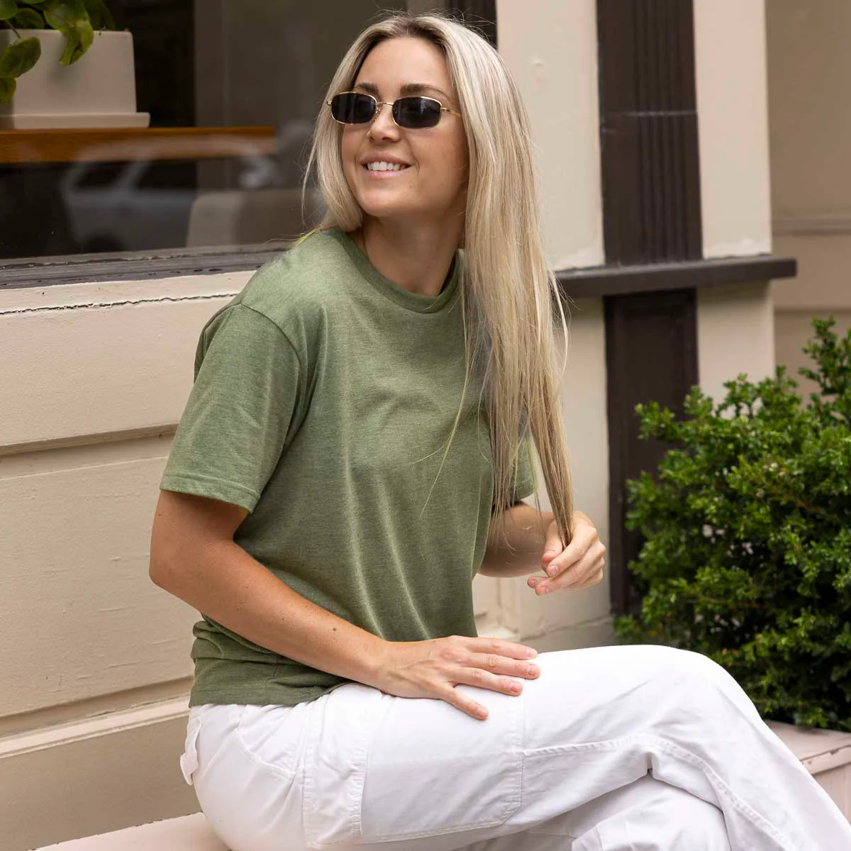 Heather Sage – Crewneck Tee - Image 4