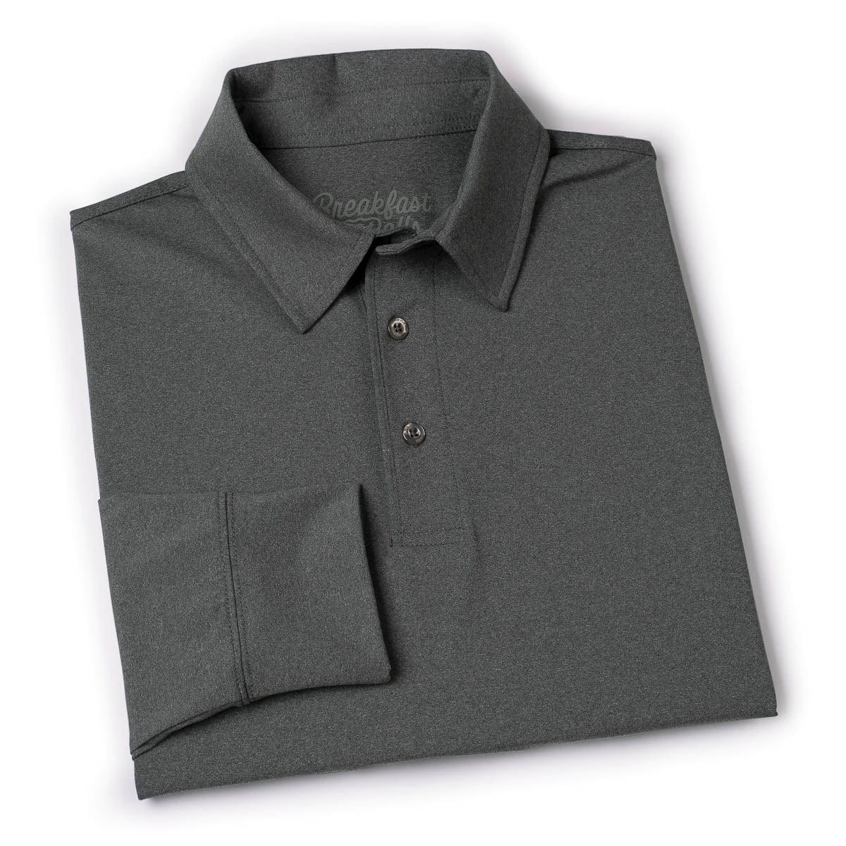 Iron Gate Melange – Commuter Long Sleeve Polo - Image 9