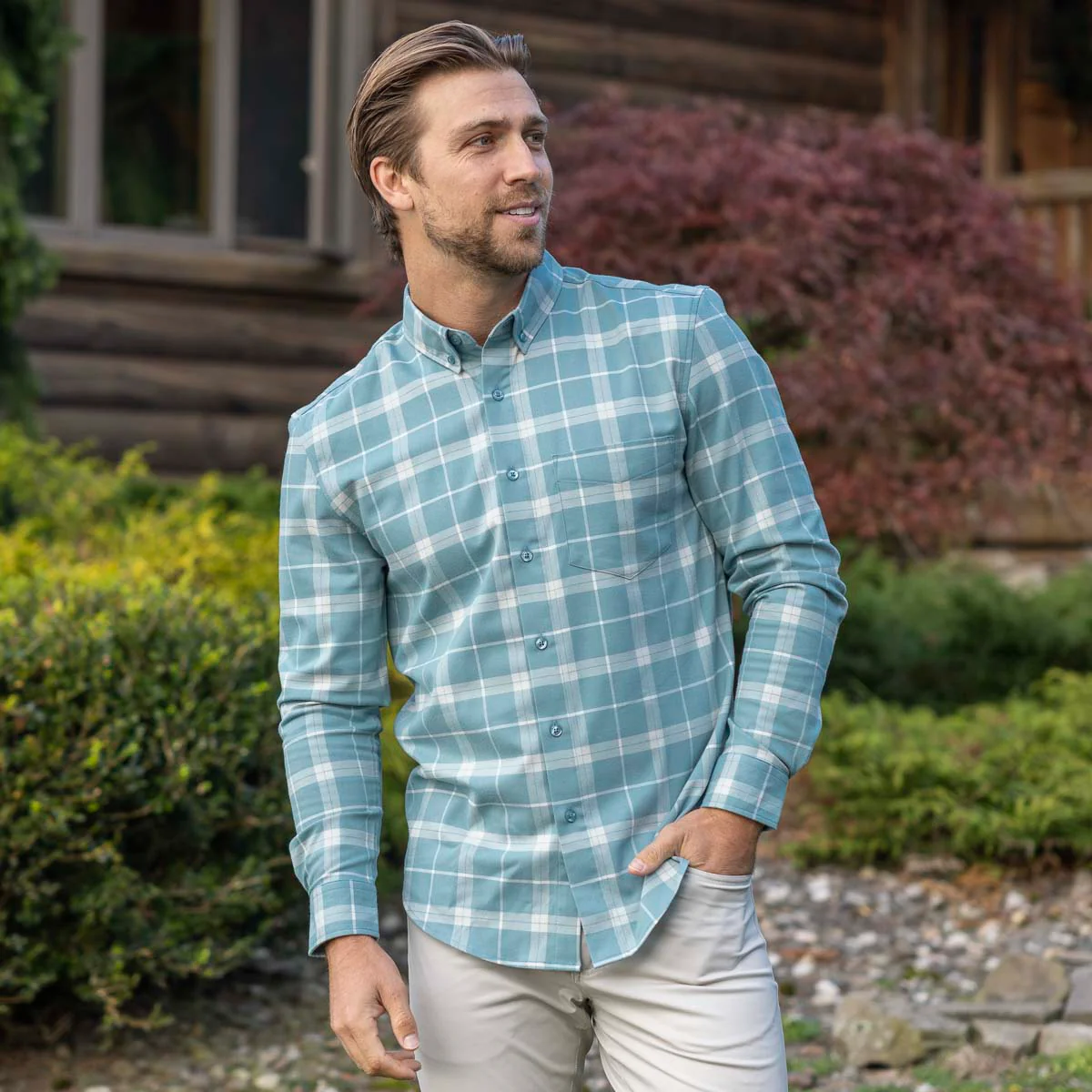 James Flan Der Beek – BorlandFlex™ Long Sleeve Flannel (2024 Fit) - Image 2