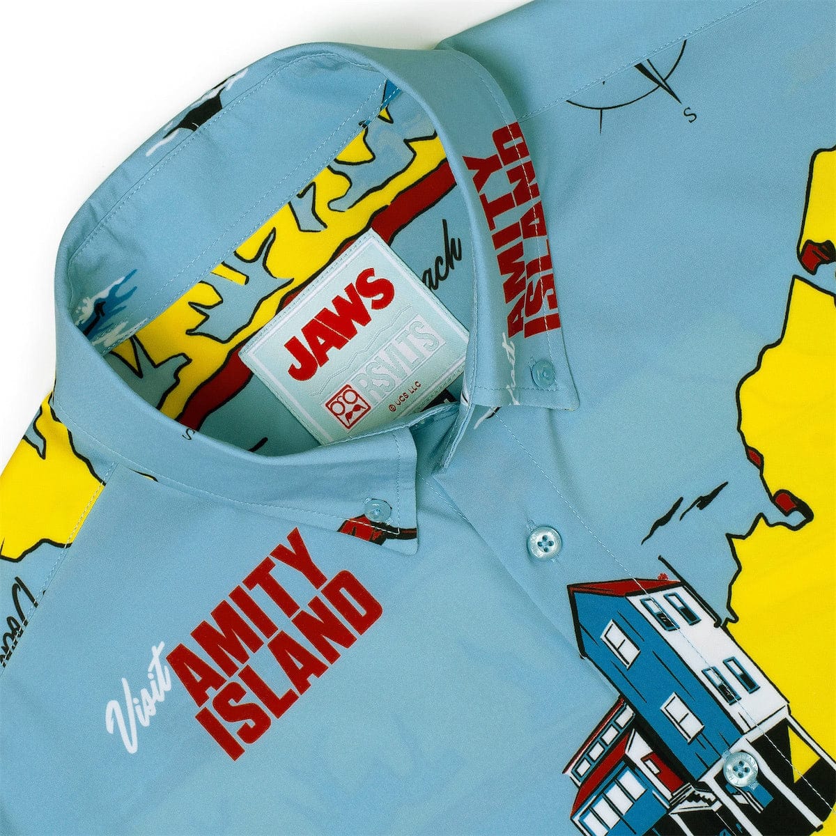 Jaws 50th Anniversary "Mapped Out Mayhem" – KUNUFLEX Short Sleeve Shirt - Image 7