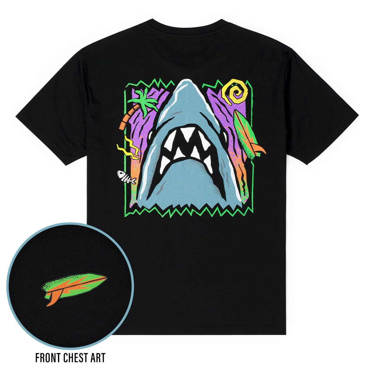 Jaws 50th Anniversary "Sun. Surf. Shark." – Crewneck Tee