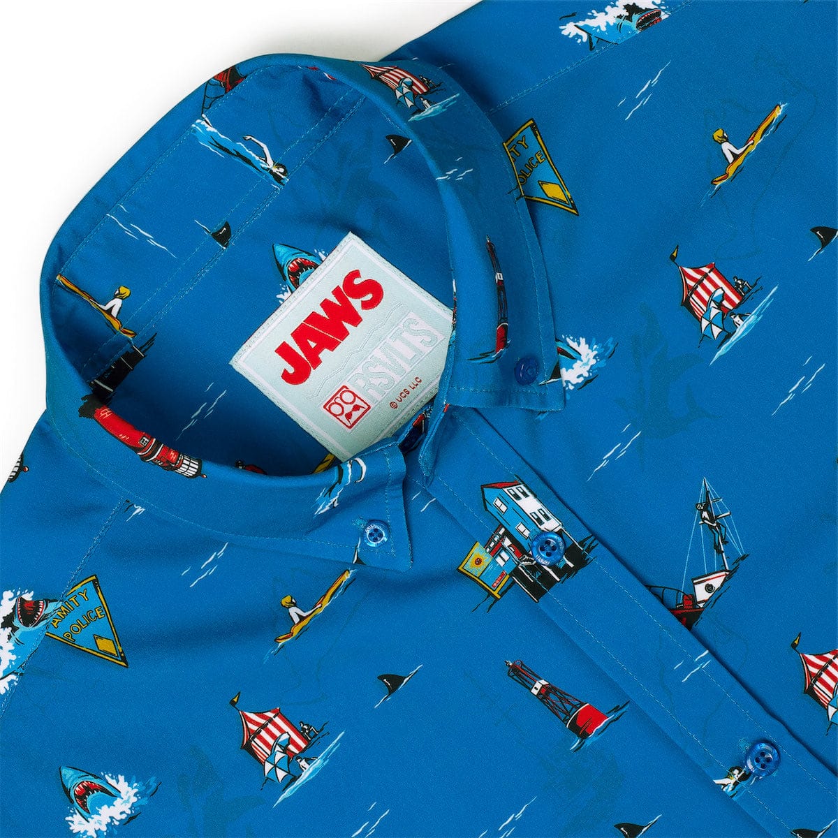 Jaws 50th Anniversary "Swim at Your Own Risk" – KUNUFLEX Short Sleeve Shirt - Image 7