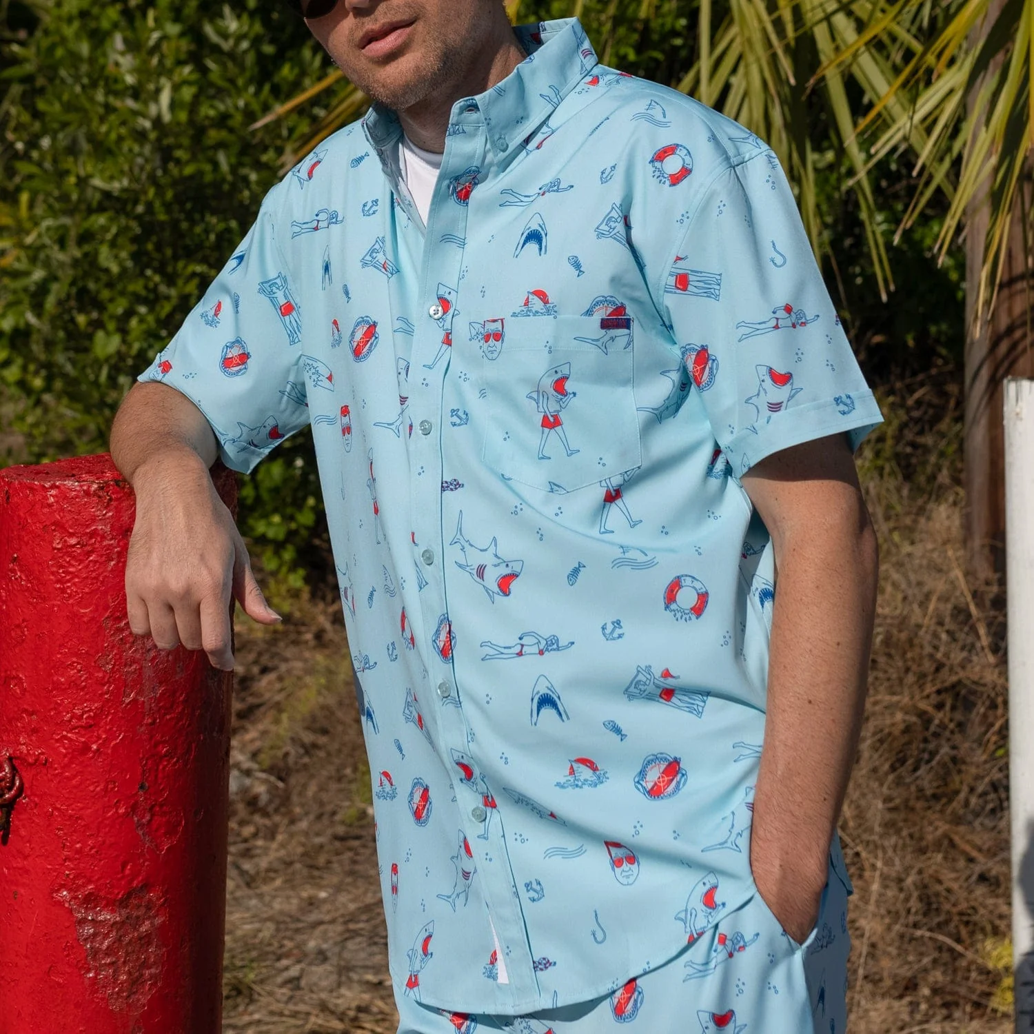 Jaws "Amity Island Welcomes You" – KUNUFLEX Short Sleeve Shirt - Image 10