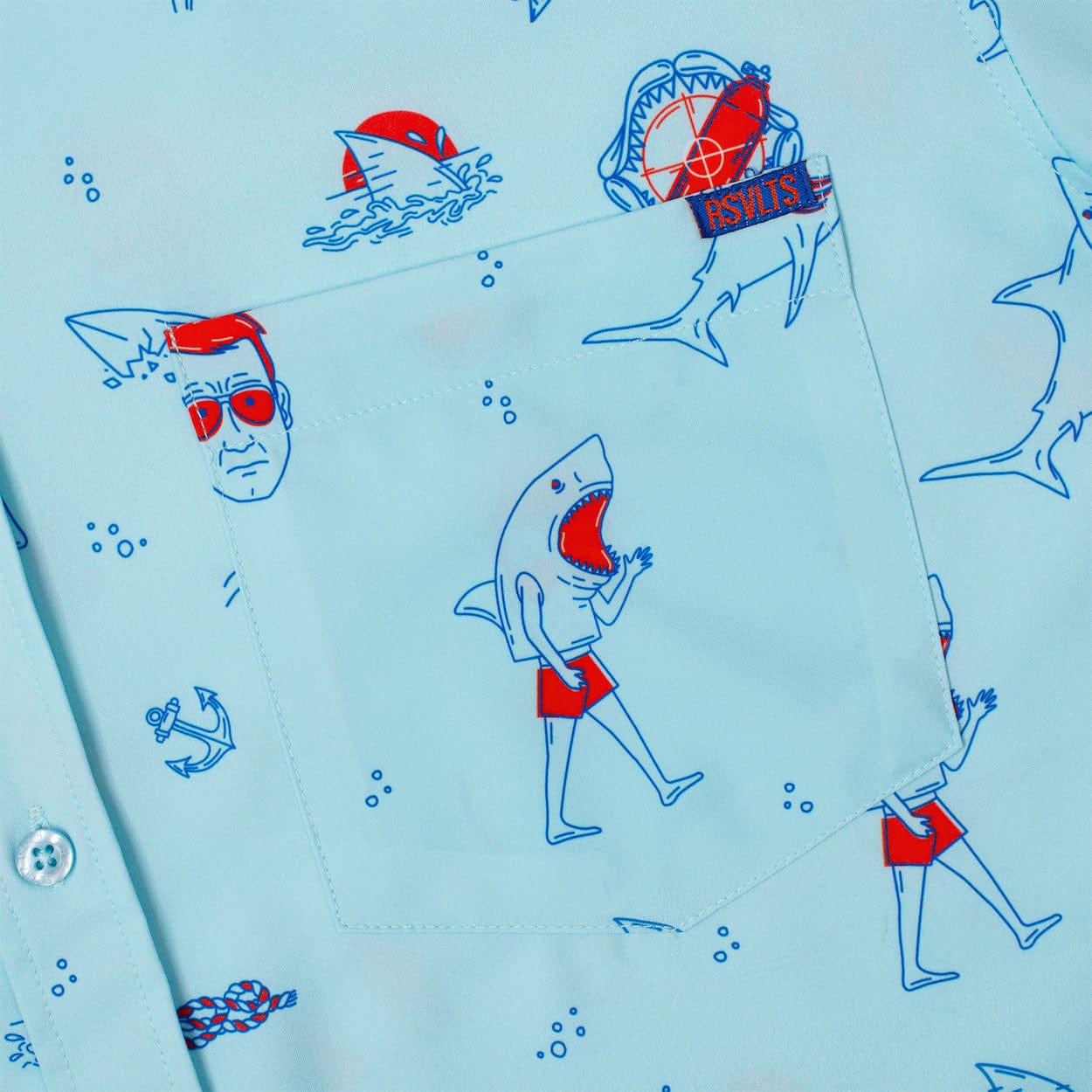 Jaws "Amity Island Welcomes You" – KUNUFLEX Short Sleeve Shirt - Image 2