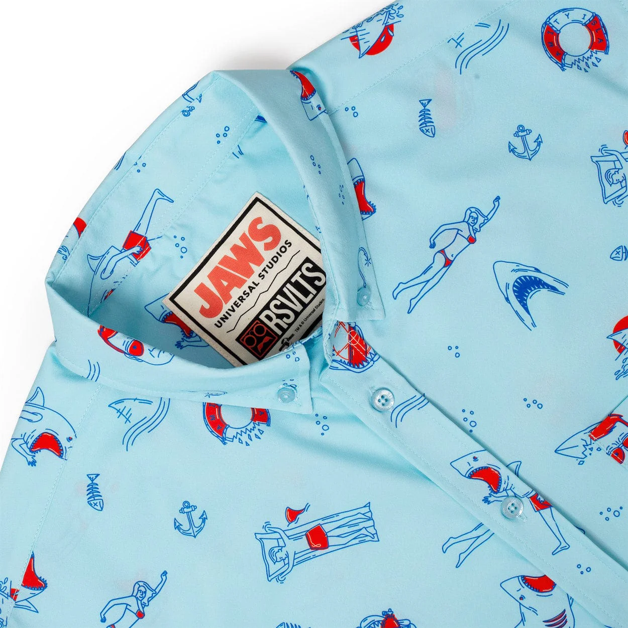 Jaws "Amity Island Welcomes You" – KUNUFLEX Short Sleeve Shirt - Image 4