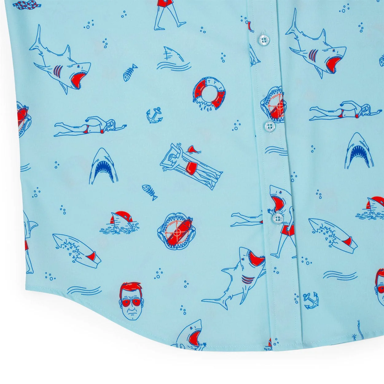 Jaws "Amity Island Welcomes You" – KUNUFLEX Short Sleeve Shirt - Image 5