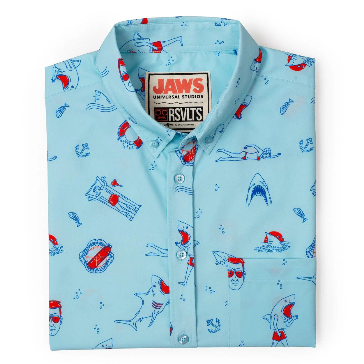 Jaws "Amity Island Welcomes You" – KUNUFLEX Short Sleeve Shirt - Image 6
