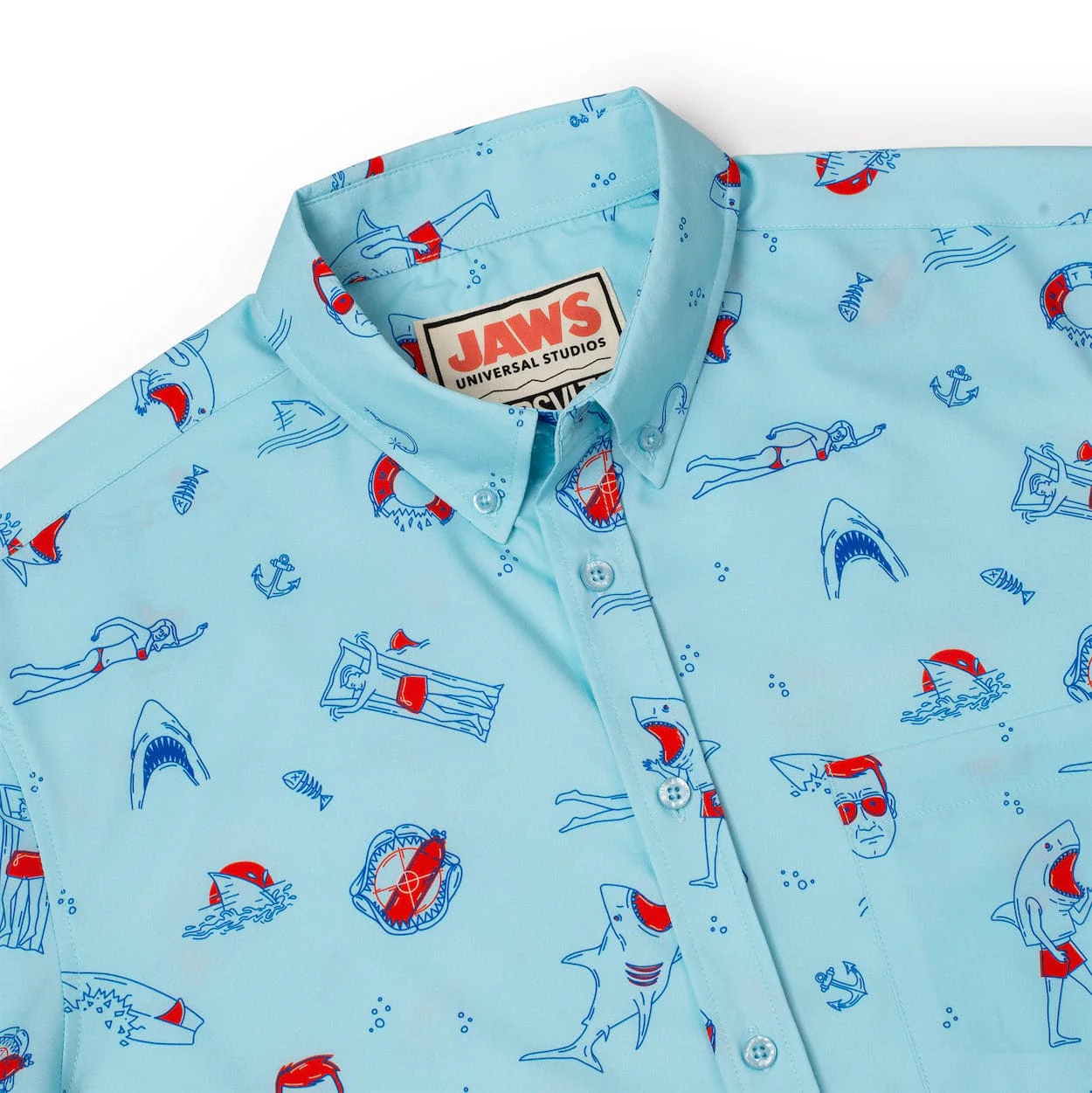 Jaws "Amity Island Welcomes You" – KUNUFLEX Short Sleeve Shirt - Image 7
