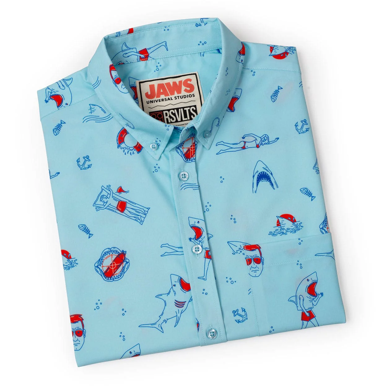 Jaws "Amity Island Welcomes You" – KUNUFLEX Short Sleeve Shirt - Image 8