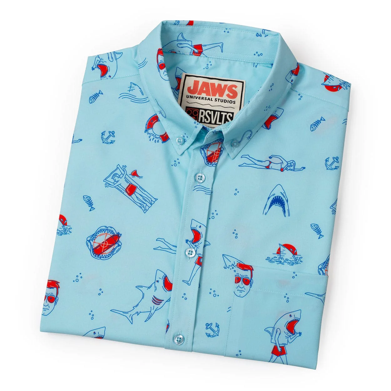 Jaws "Amity Island Welcomes You" – KUNUFLEX Short Sleeve Shirt - Image 9