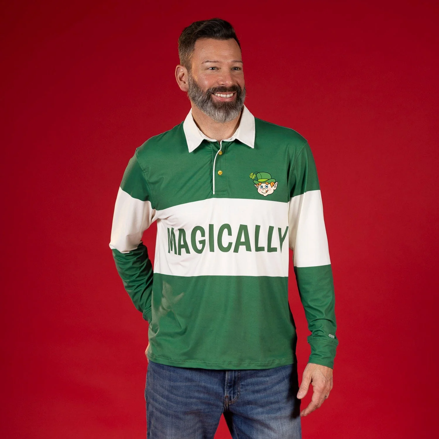 Lucky Charms "Magically Delicious" – Commuter Long Sleeve Polo - Image 3