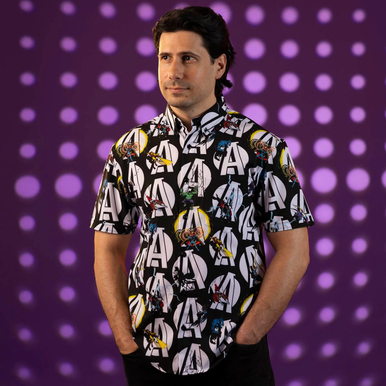Marvel's Avengers “A Is for Avengers” – KUNUFLEX Short Sleeve Shirt - Image 3