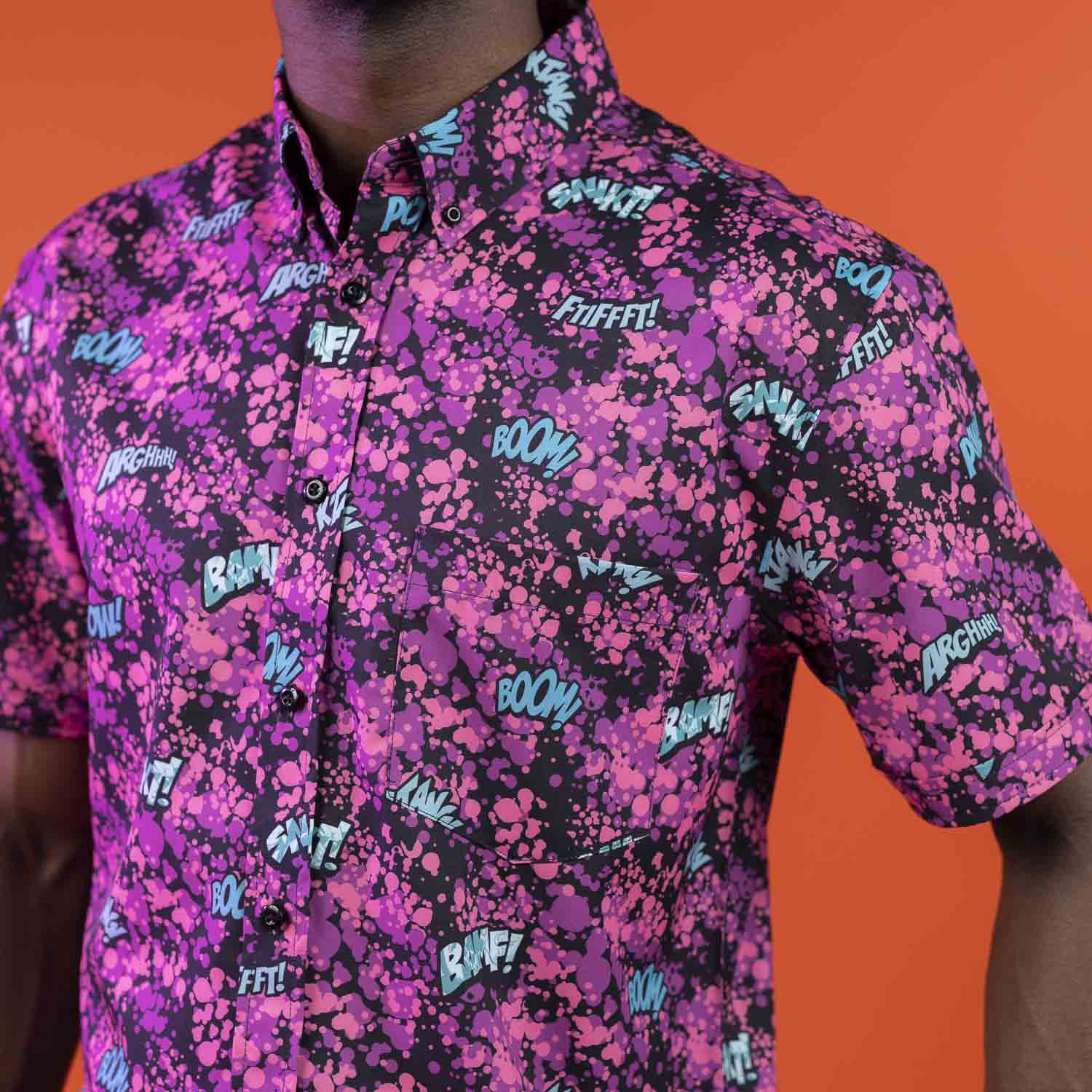 Marvel “Fightin' Words” – KUNUFLEX Short Sleeve Shirt - Image 4